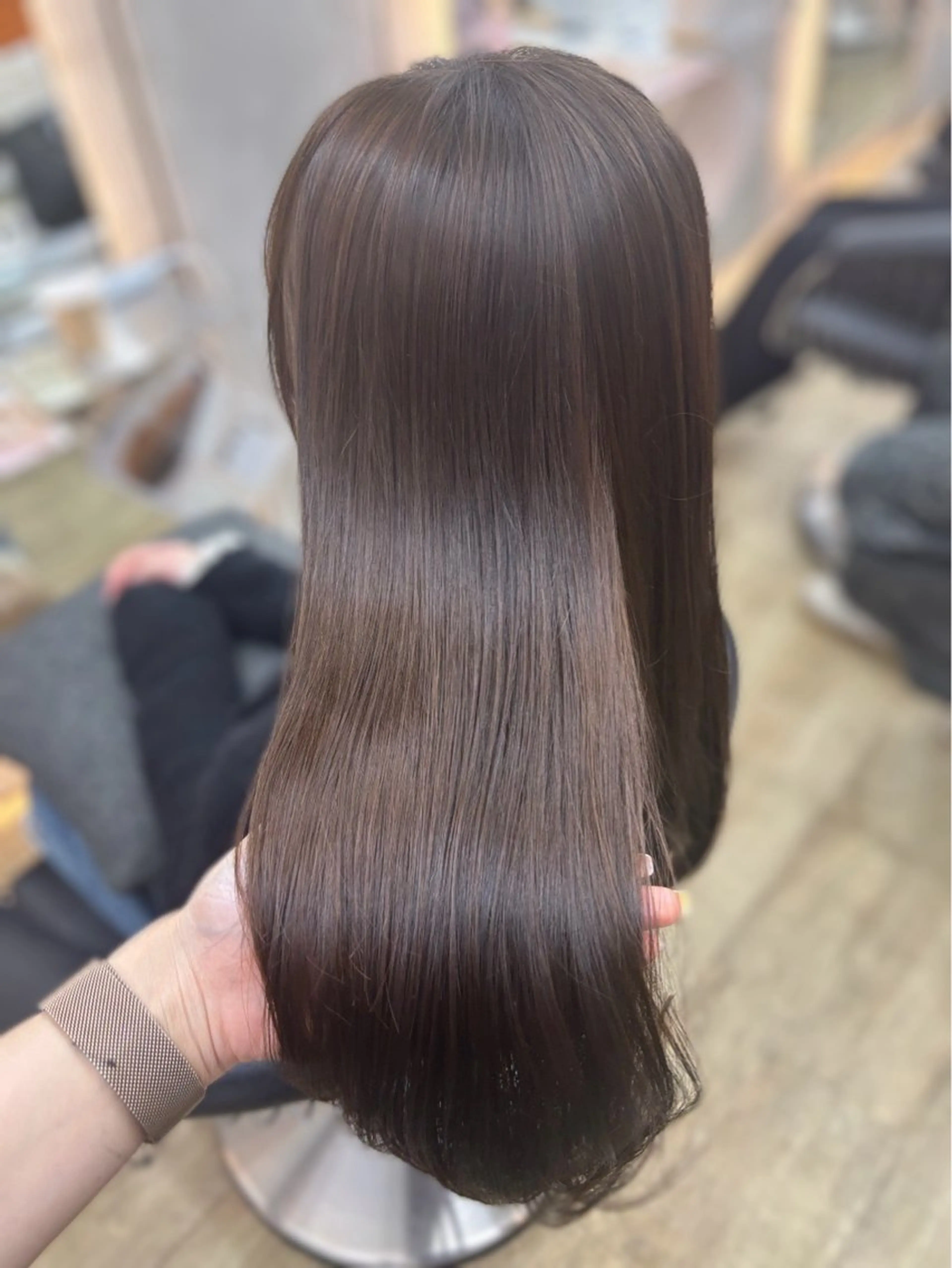 ロング カラー 髪質改善 縮毛矯正 カット ヘアカラー 縮毛矯正 トリートメント 韓国レイヤー🇰🇷 /縮毛矯正💎/月音のヘアスタイル