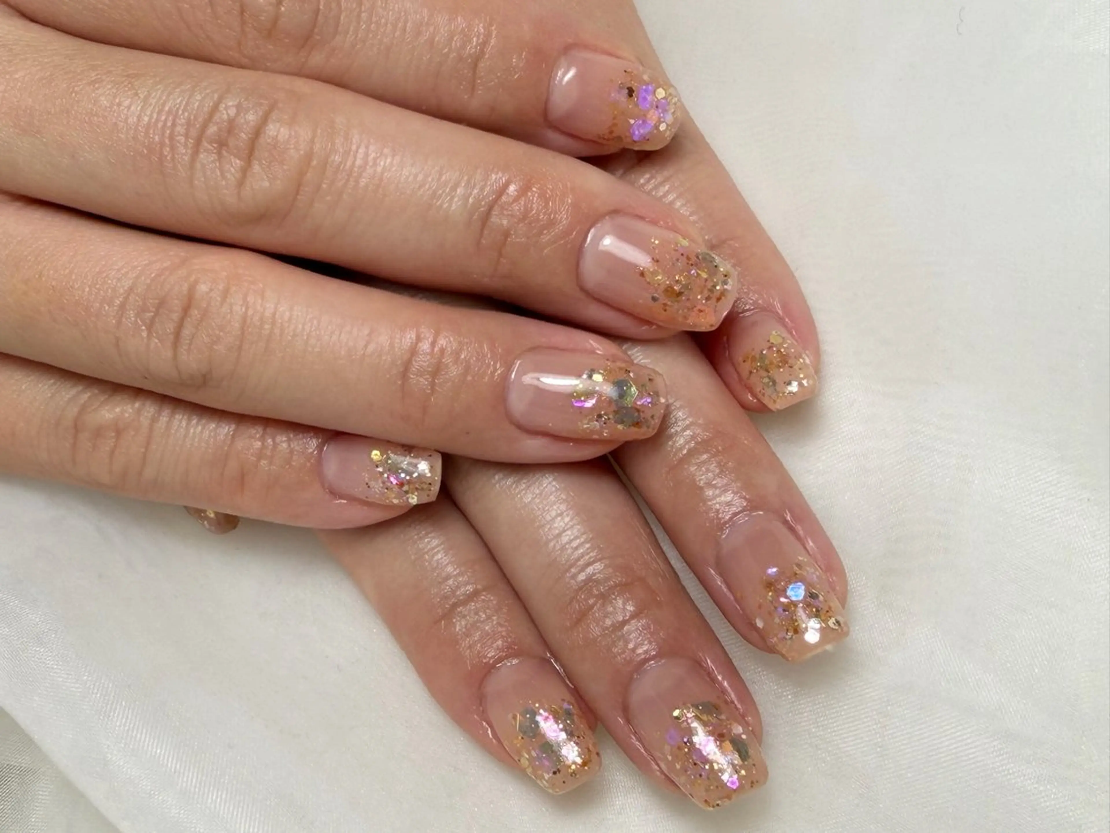 ネイル グラデーション ラメ(グリッター) ラメグラデーション MIKA ♡の眉毛・アイブロウイメージ