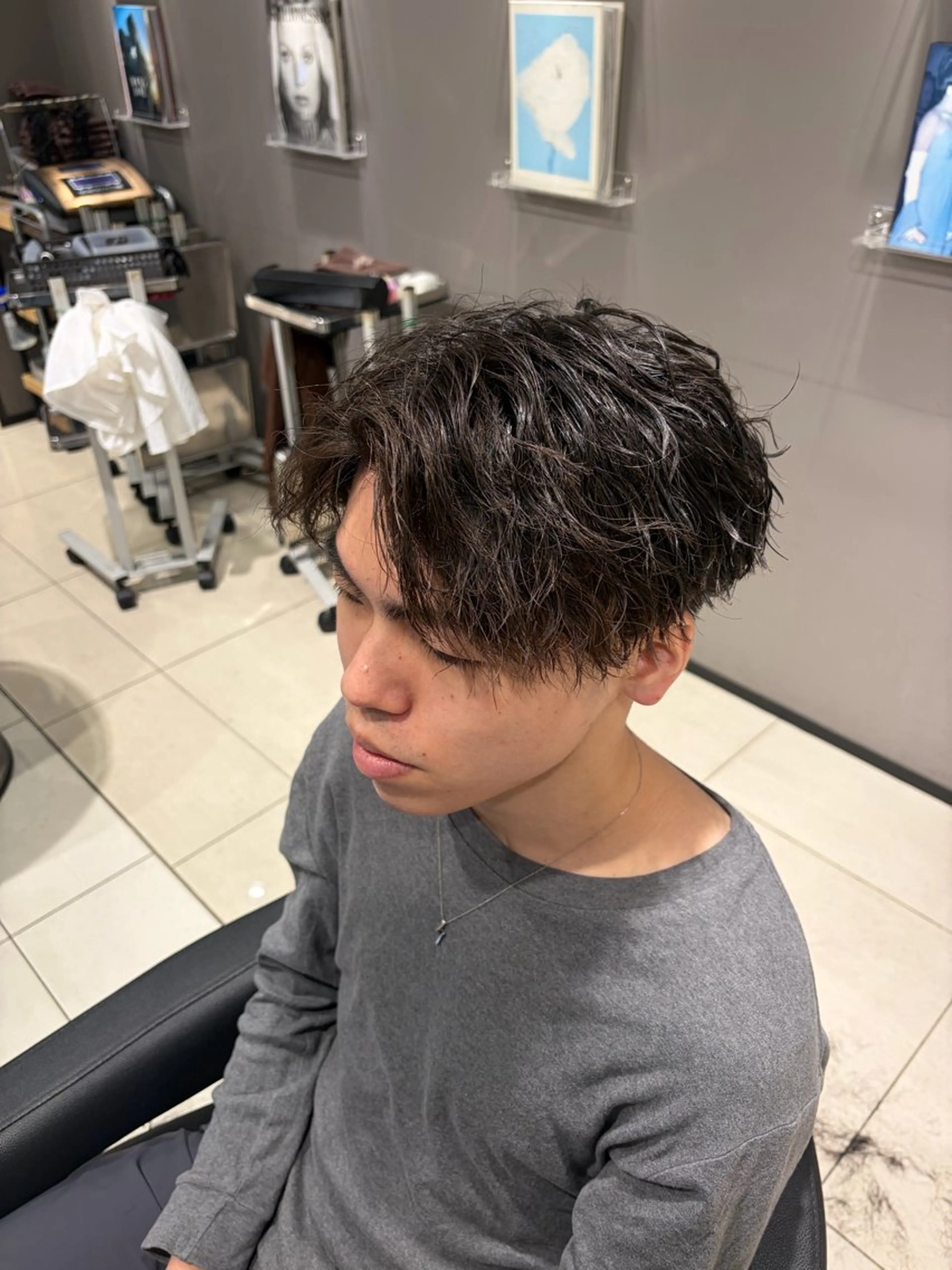 パーマ メンズ メンズパーマ 刈り上げ 関内/メンズパーマ/ 男性専門/菊池蒼大のヘアスタイル