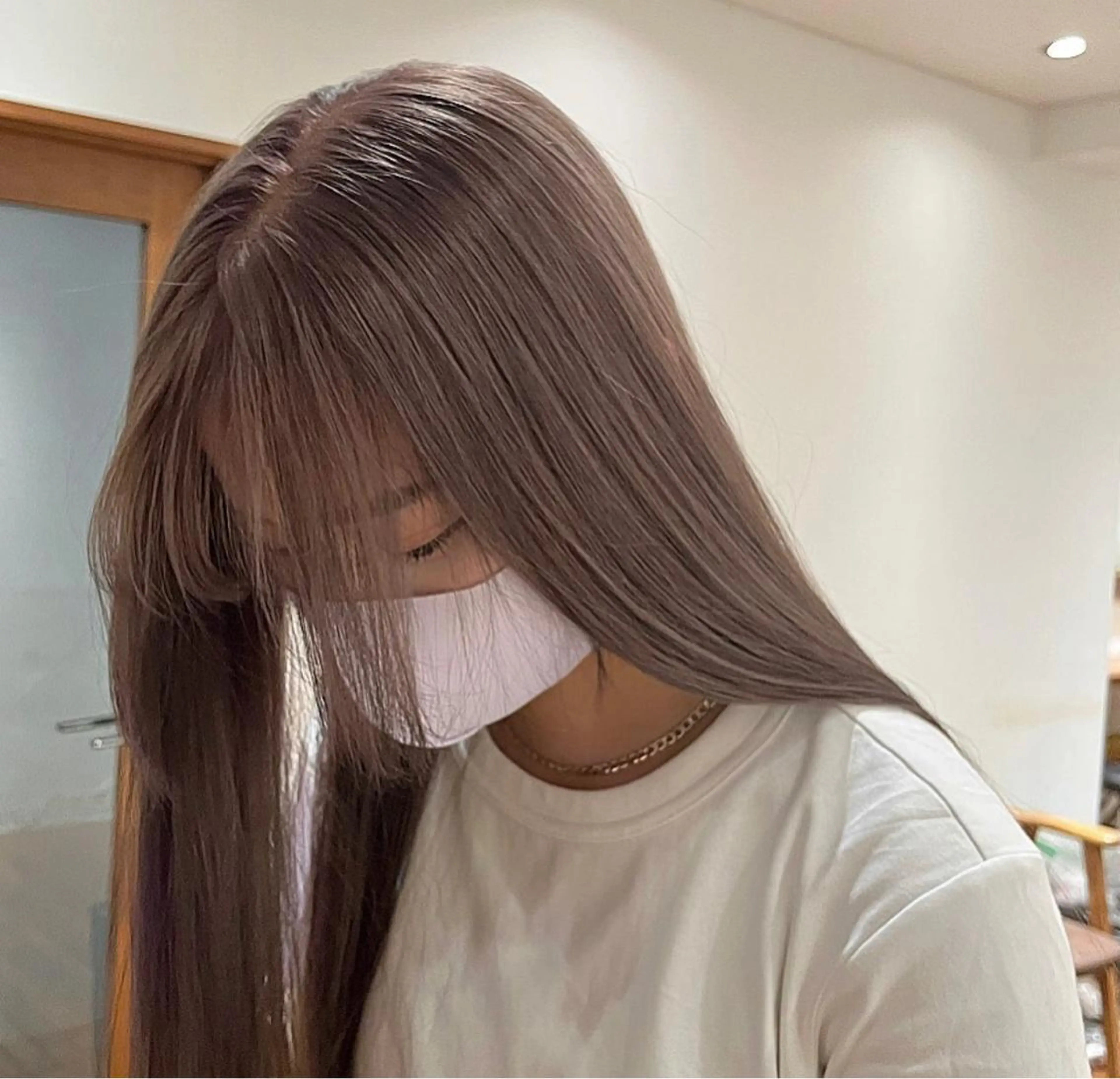 セミロング オリーブ/縮毛♡ Natsuno🩰のヘアスタイル