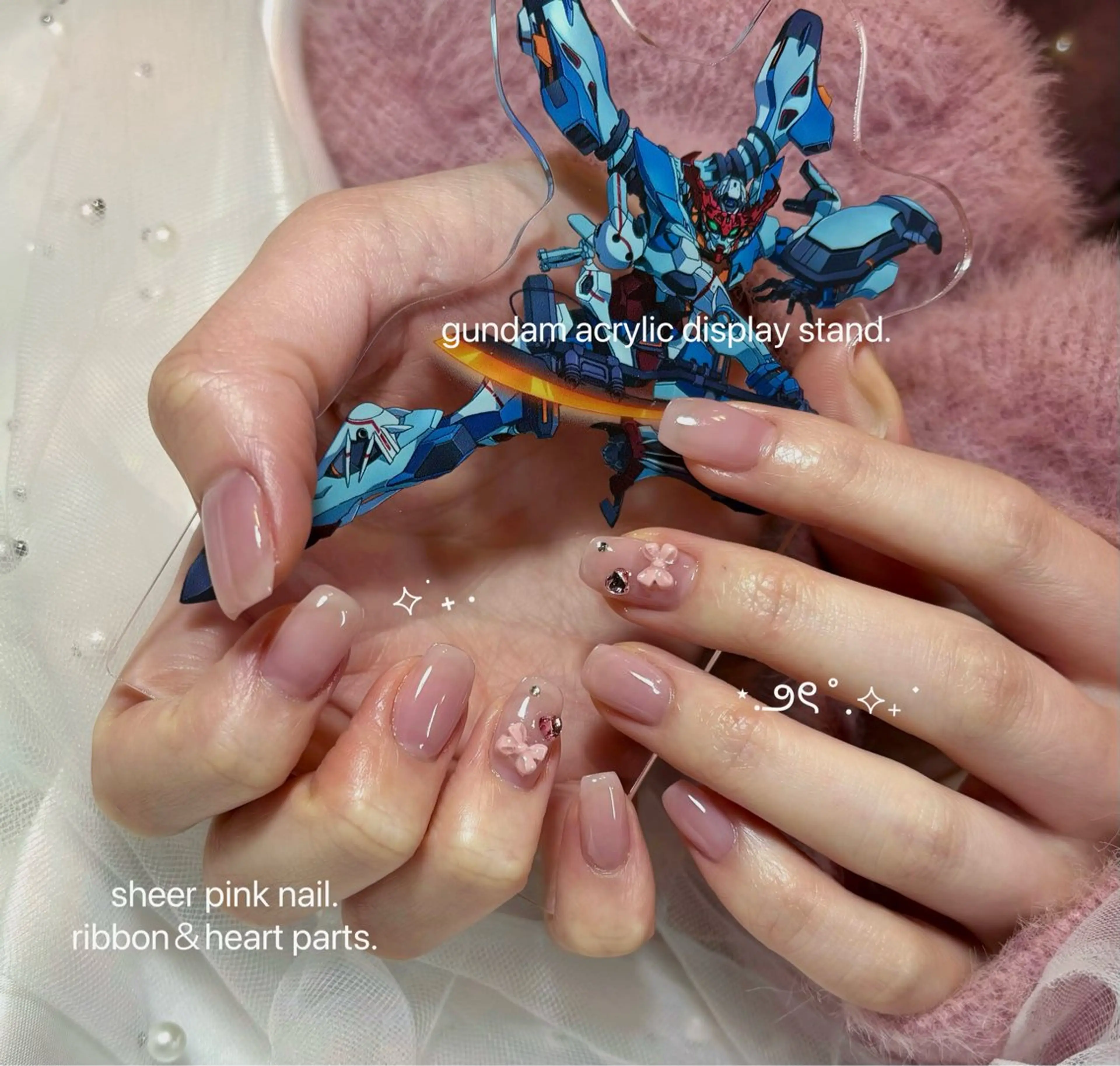 ネイル フレンチネイル ガーリー ハート 韓国ネイル ワンカラーネイル 【chatnoir】 MIYUのネイルデザイン