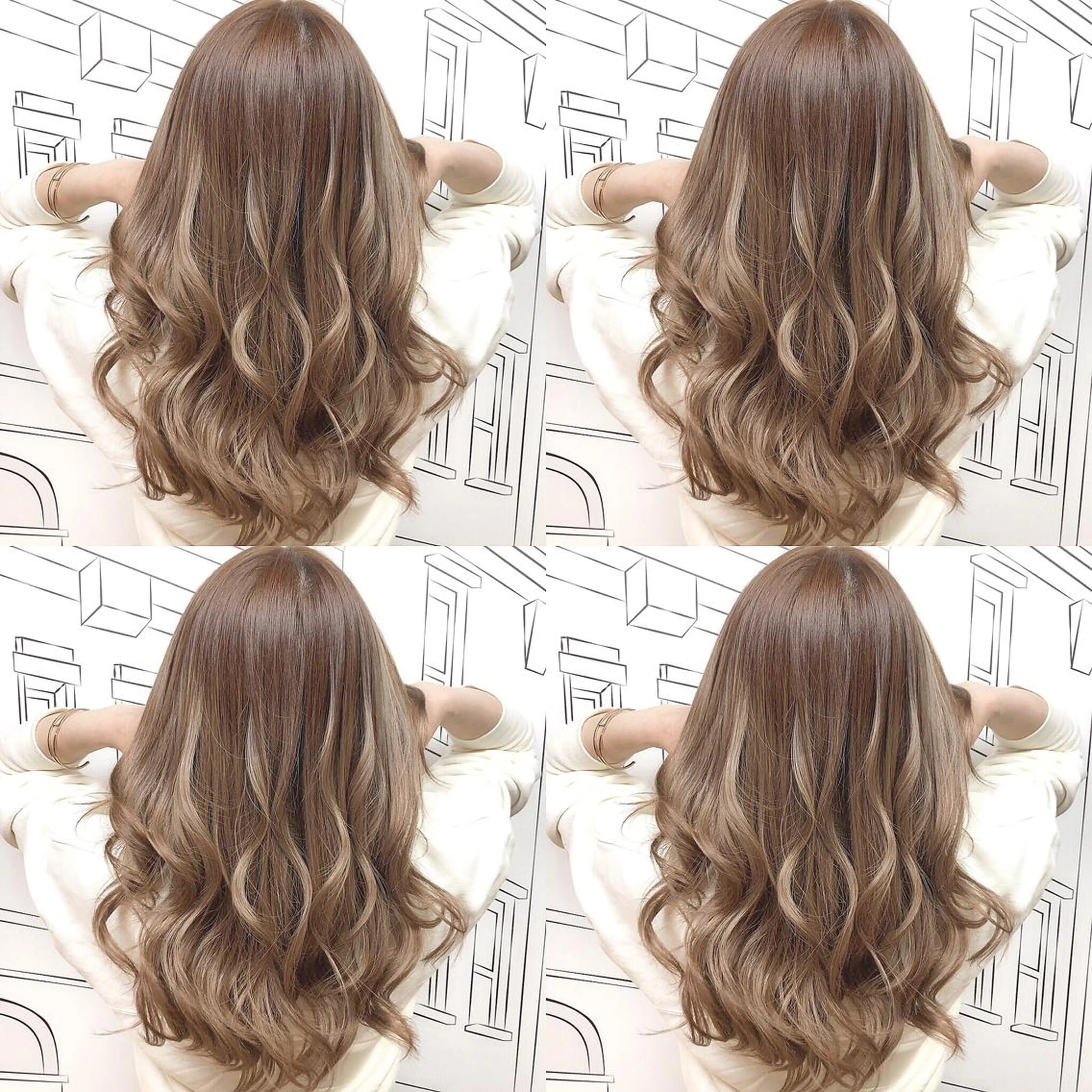 ロング カラー ハイライトカラー 外国人風カラー ハイライト TOMOKA 艶髪/透明感カラーのヘアスタイル