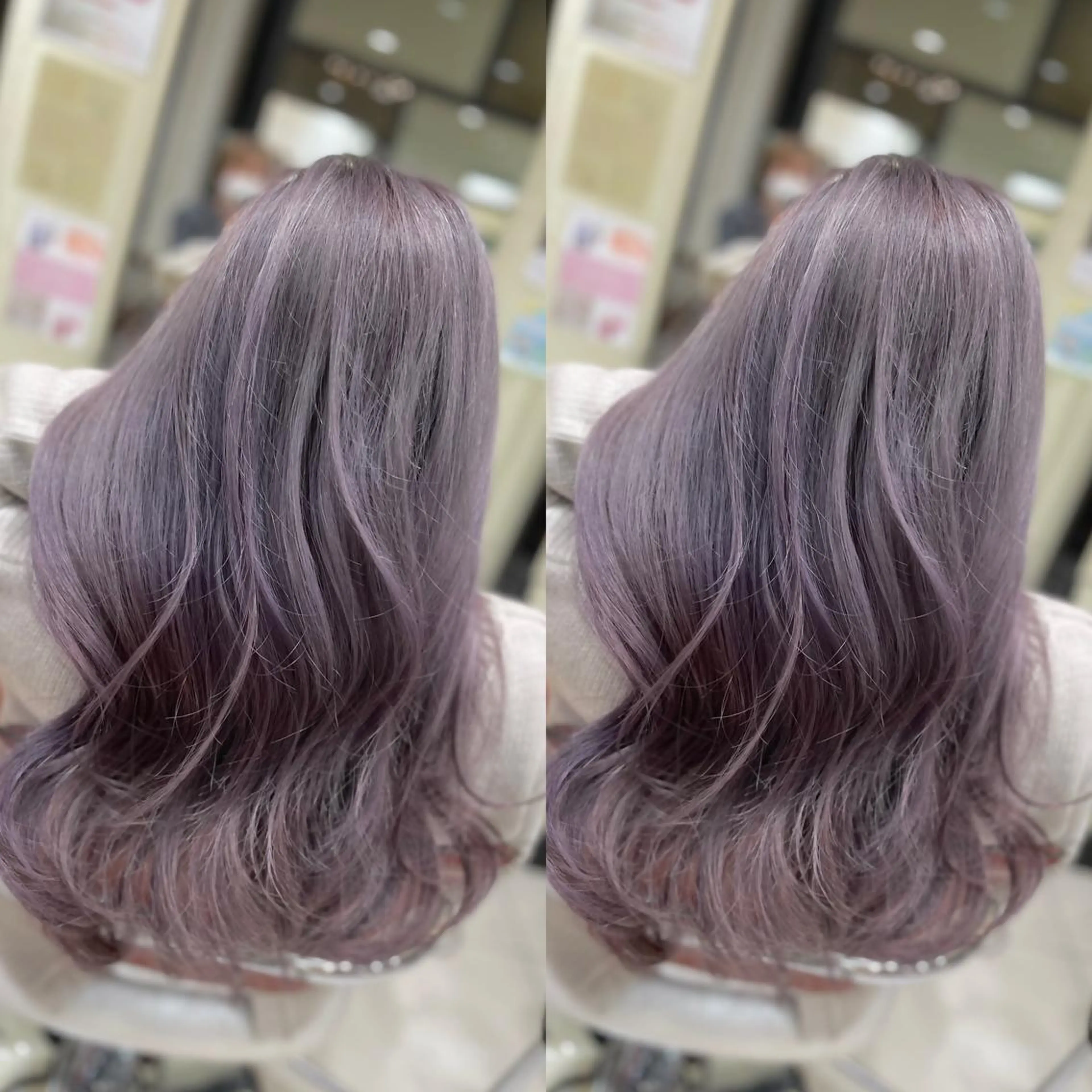 セミロング カット ヘアカラー トリートメント Y Uのヘアスタイル