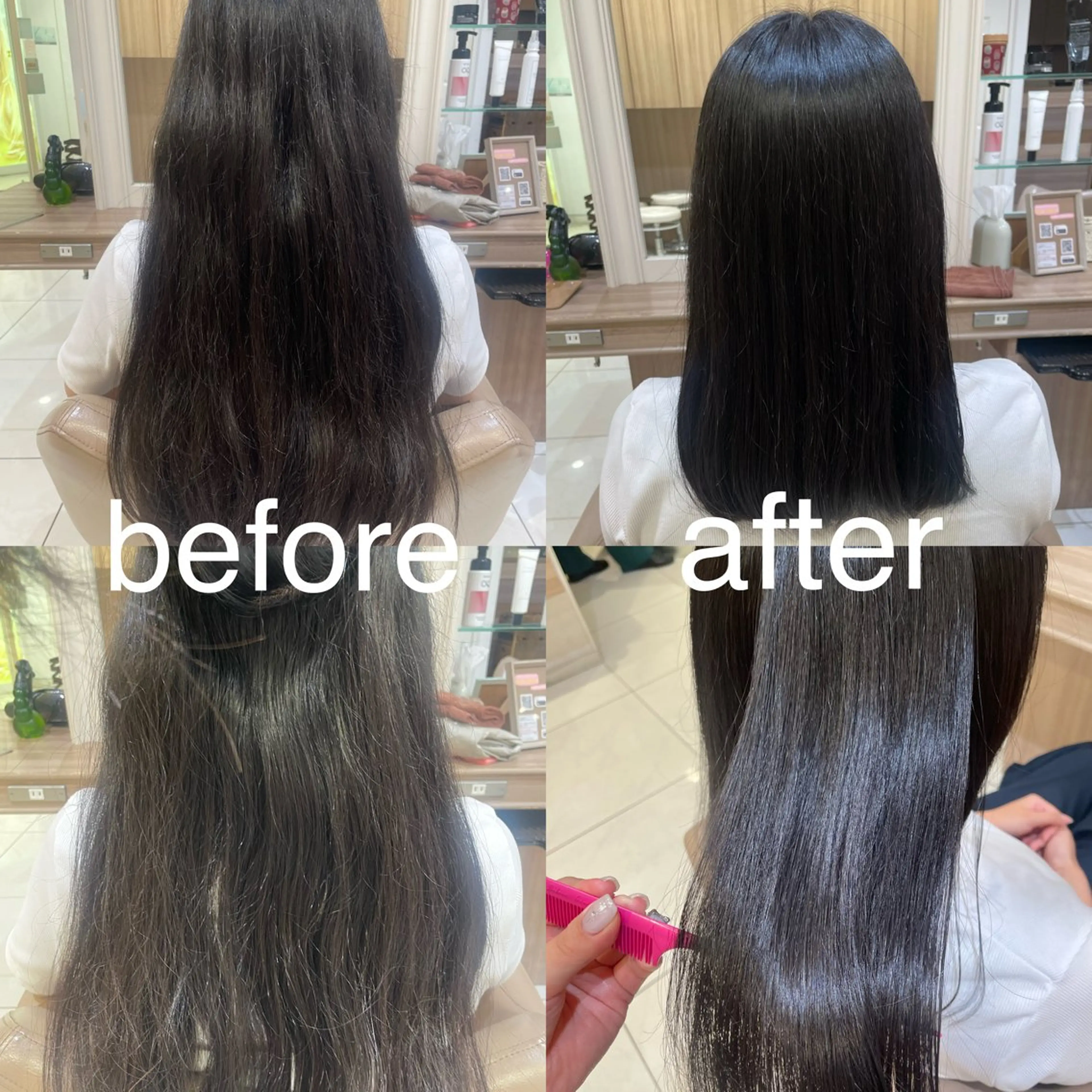 セミロング パーマ カット 縮毛矯正 トリートメント 韓国ヘアメイク🎀/ 縮毛矯正✨山本媛香のヘアスタイル