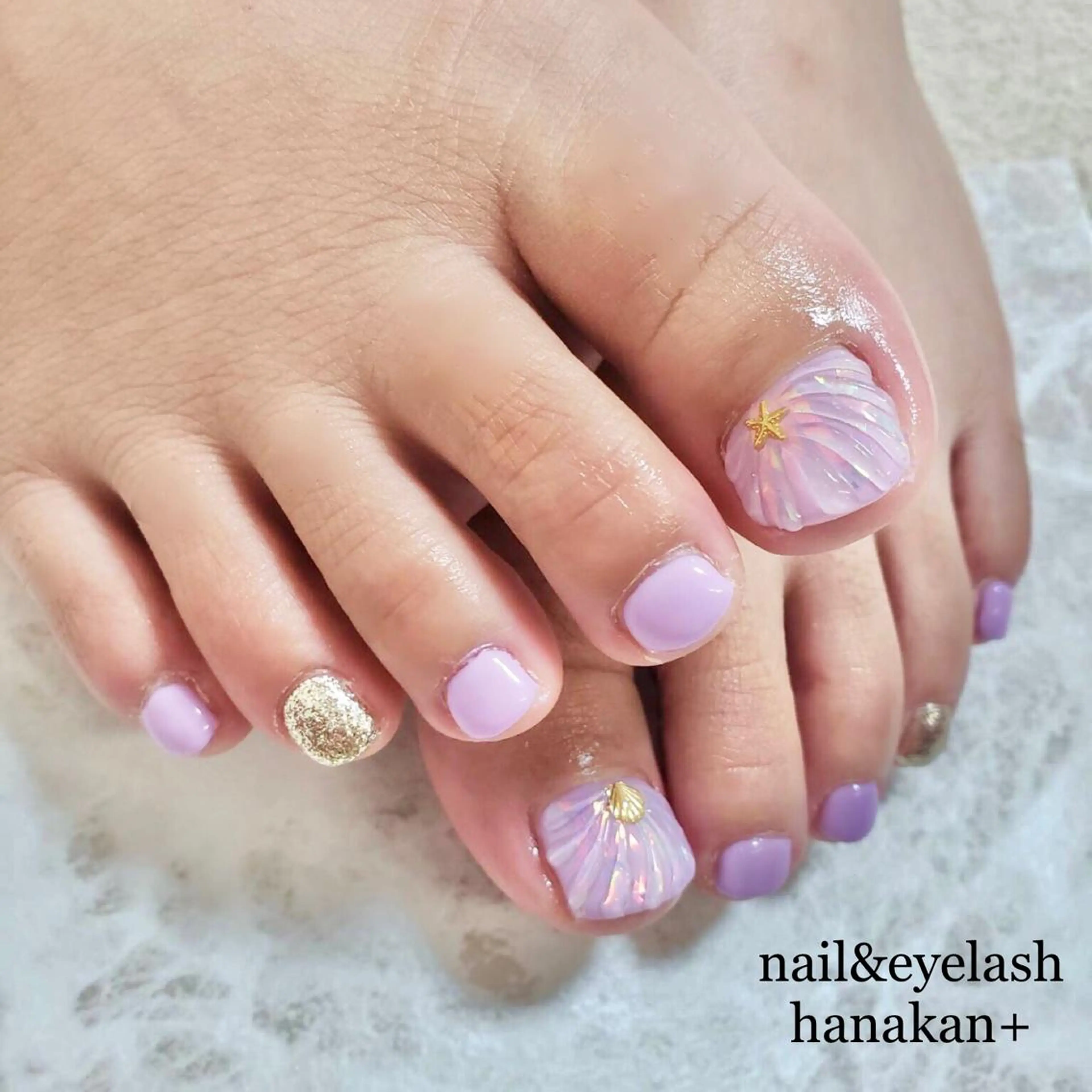 ネイル ラメ(グリッター) フットネイル S Fumiのマツエク・マツパデザイン