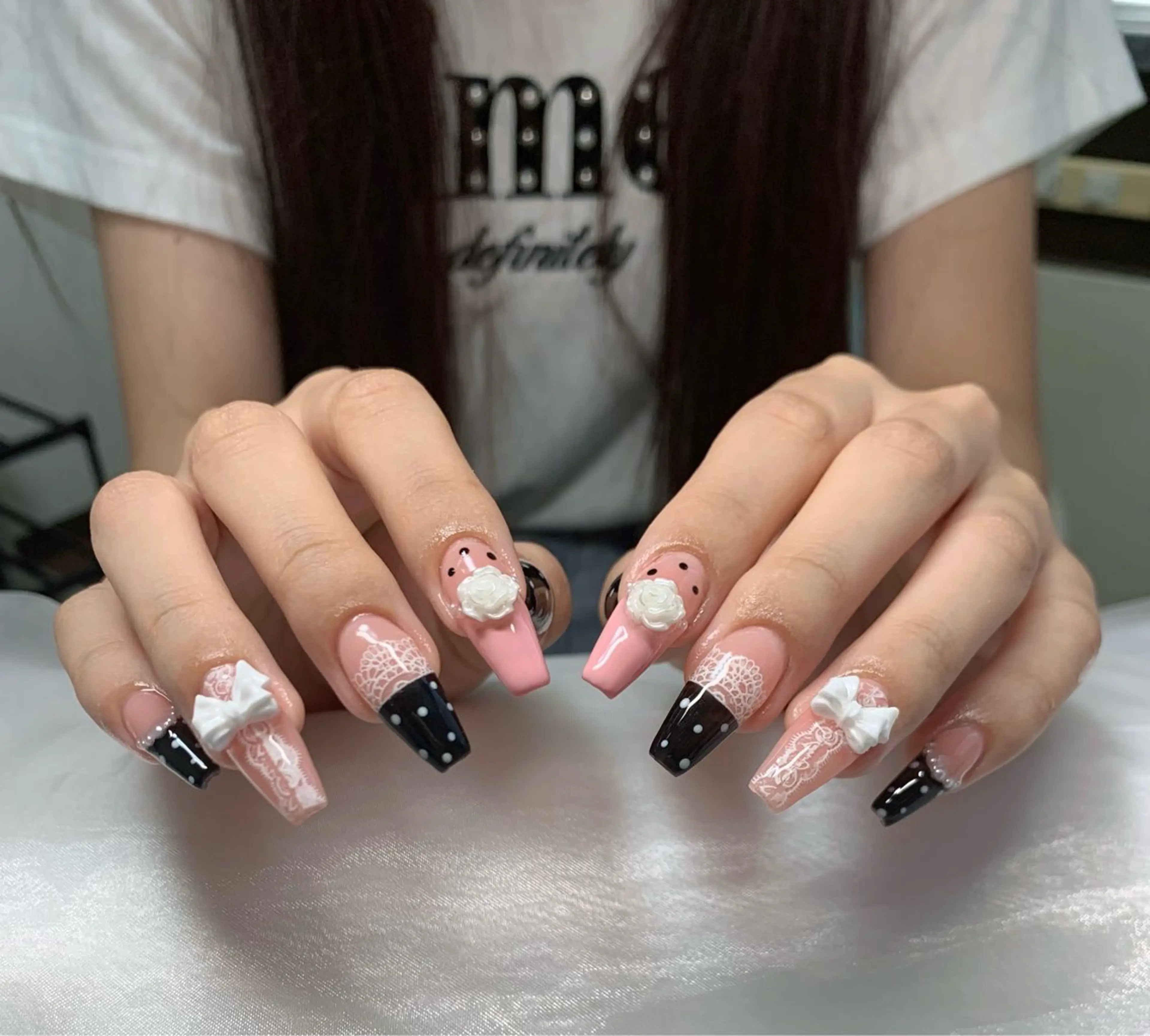 ネイル 長さ出し Private xinhnailsのネイルデザイン