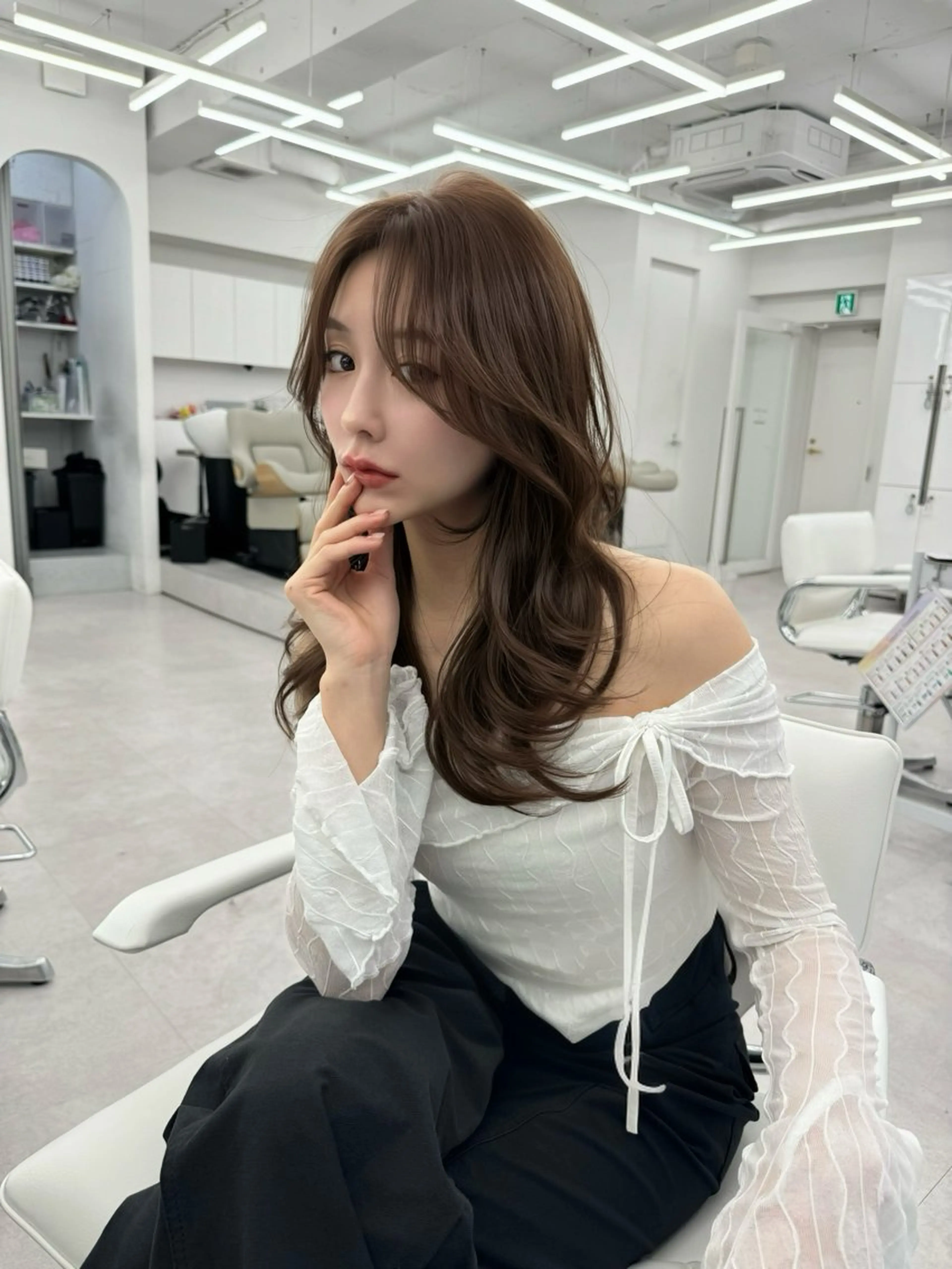 ロング カラー カット ヘアカラー トリートメント 顔まわりの神様✨ 透明感カラー藤嶋秀幸のヘアスタイル