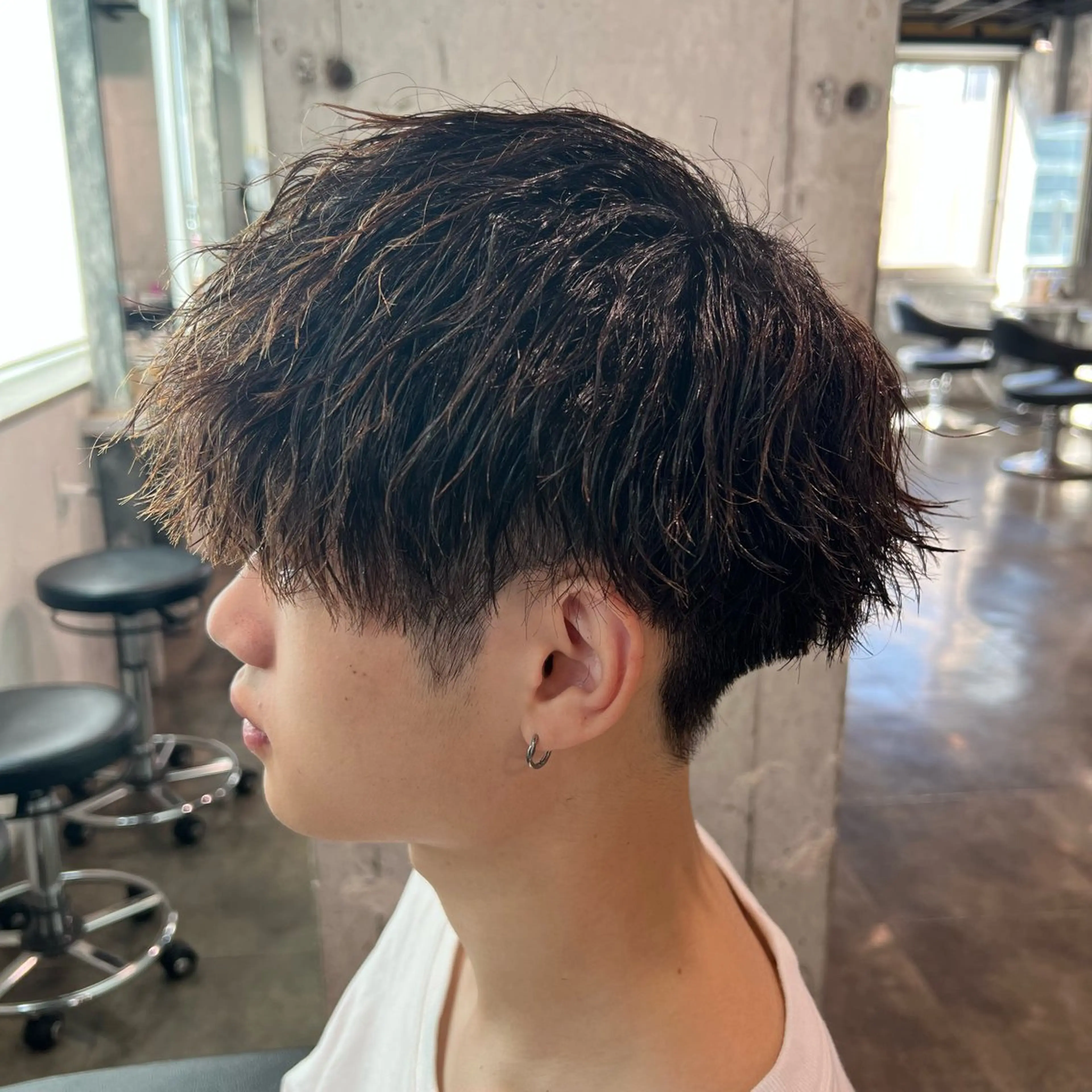 ショート カラー パーマ ヘアアレンジ メンズ キッズ アップバング センターパート メンズハイライト マッシュ メンズパーマ 🔷横浜1のパーマ 職人🔷将太郎のヘアスタイル