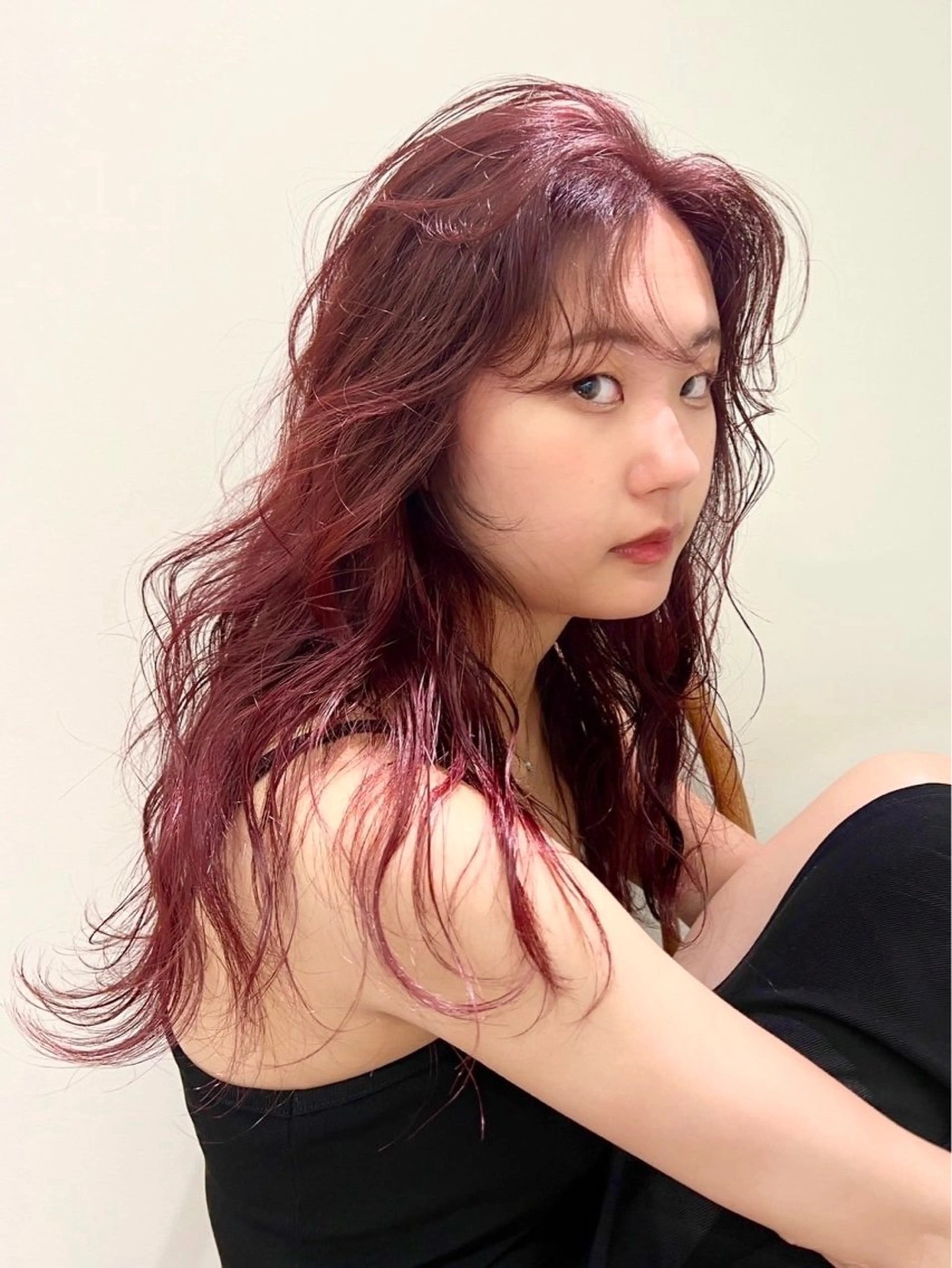 ロング カラー ブリーチ ブリーチなしカラー カット ヘアカラー トリートメント DRIP 名古屋駅のヘアスタイル