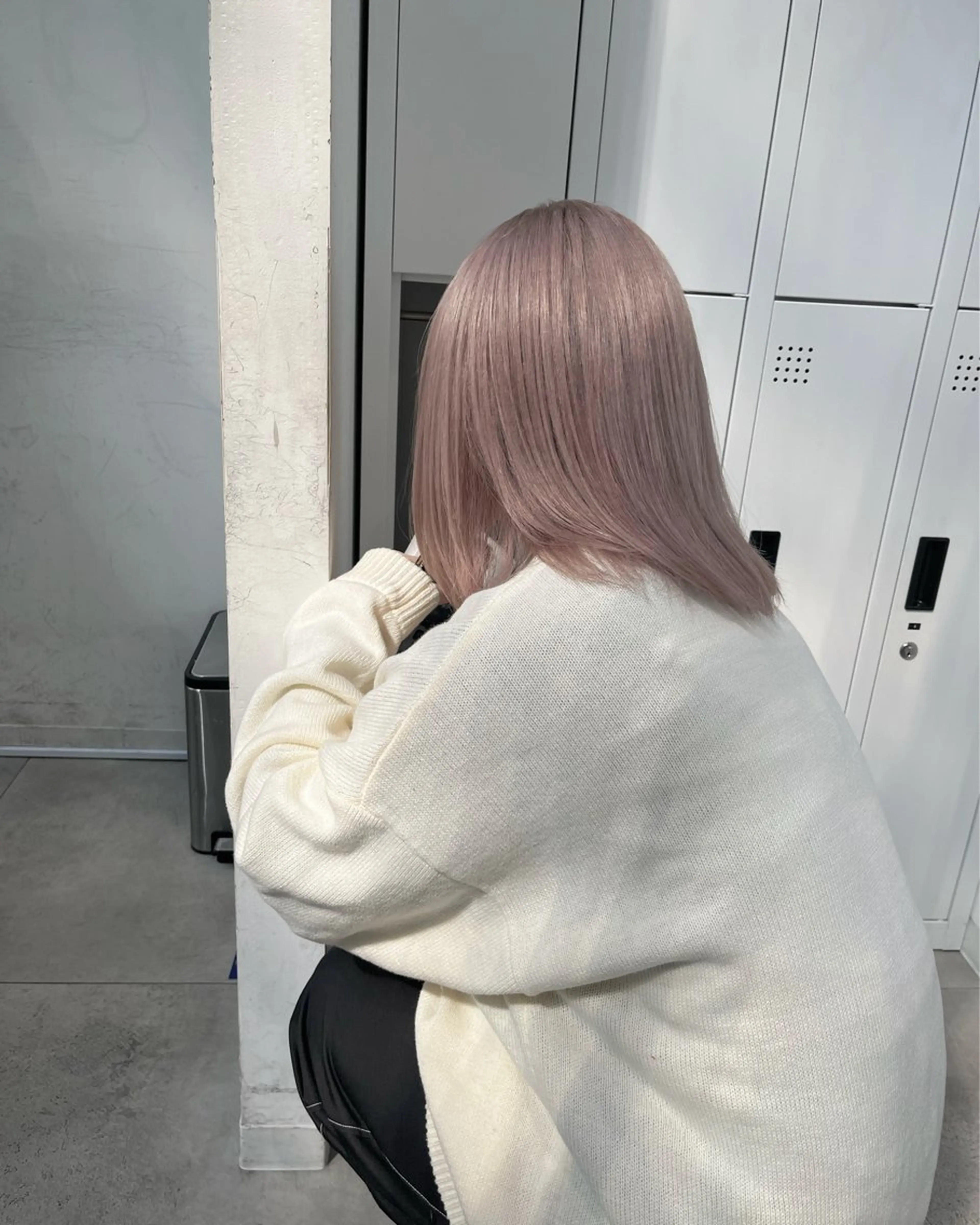 ミディアム カラー ブリーチ ケアブリーチ レイヤーカット ケアブリーチ レイヤーカットのヘアスタイル