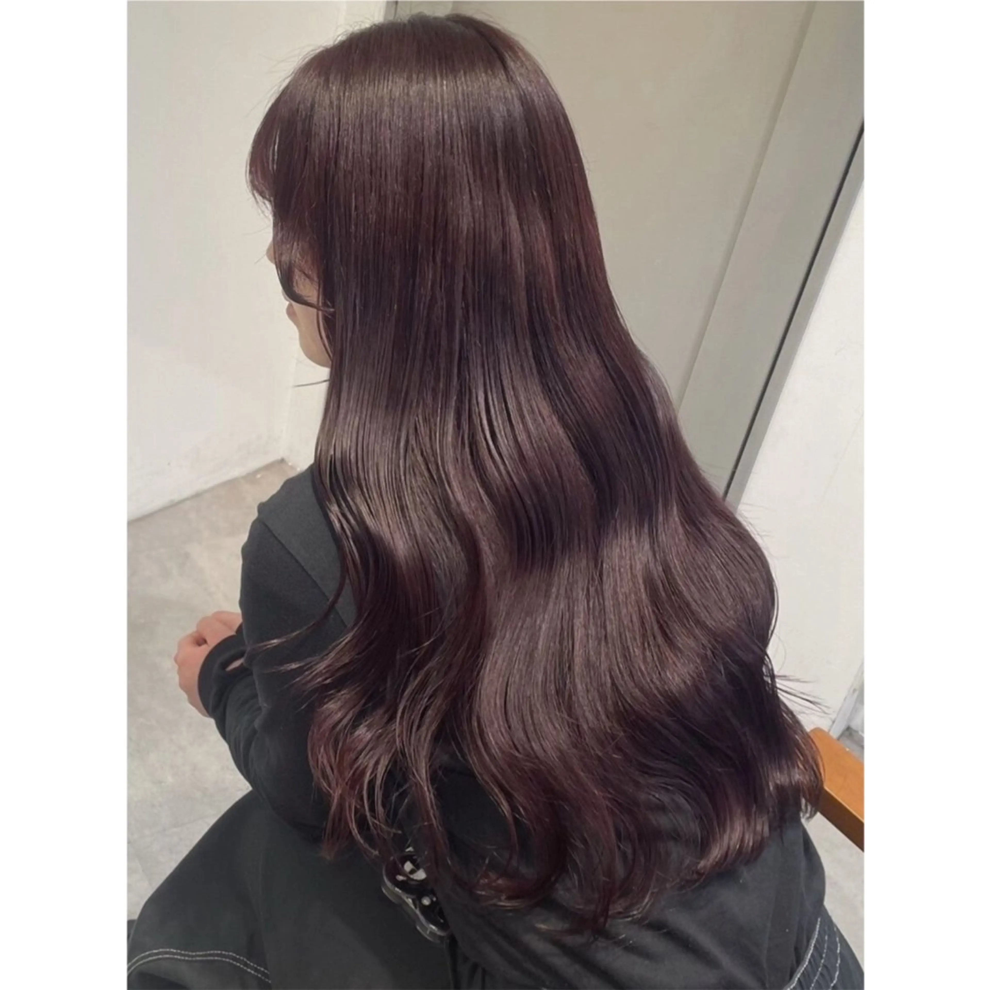 ロング カラー ラベンダーカラー 韓国ガーリーヘア🎀 ／𝐦𝐨𝐞のヘアスタイル