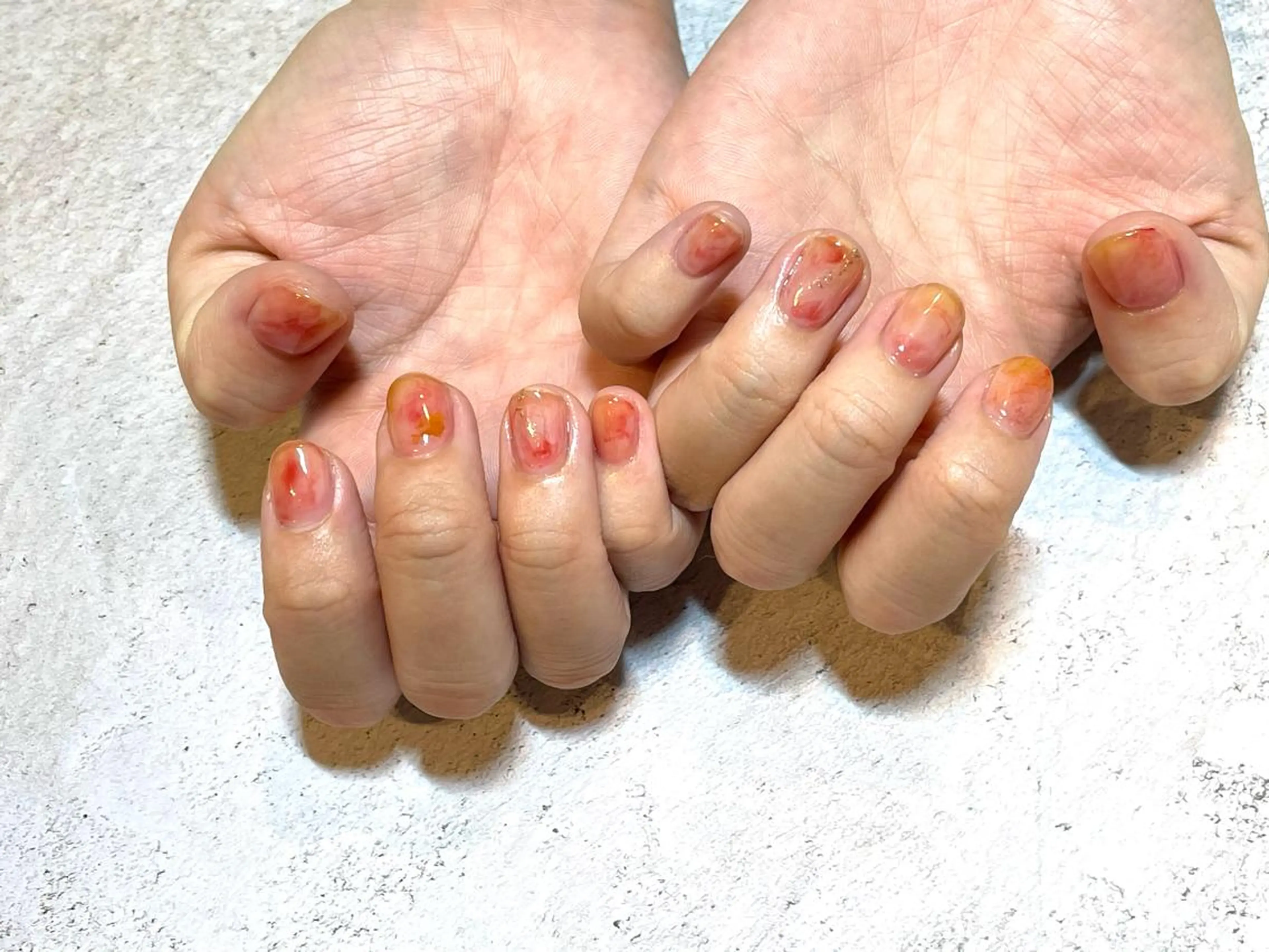 ネイル ジェルネイル 持ち込み ニュアンスネイル パラジェル y. salonのマツエク・マツパデザイン