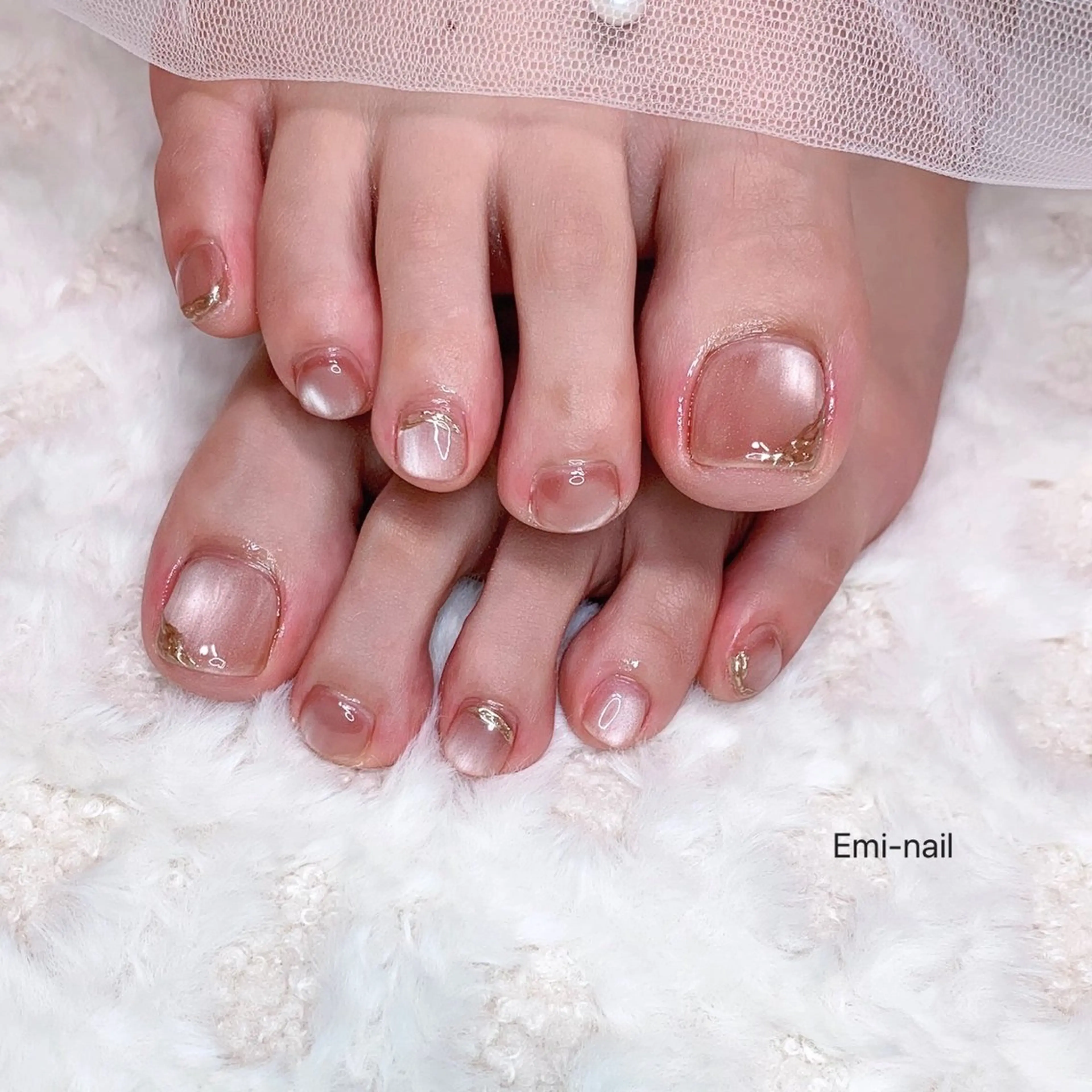 ネイル アートネイル ミラーネイル ワンカラーネイル フットネイル Emi-nail 江﨑のネイルデザイン