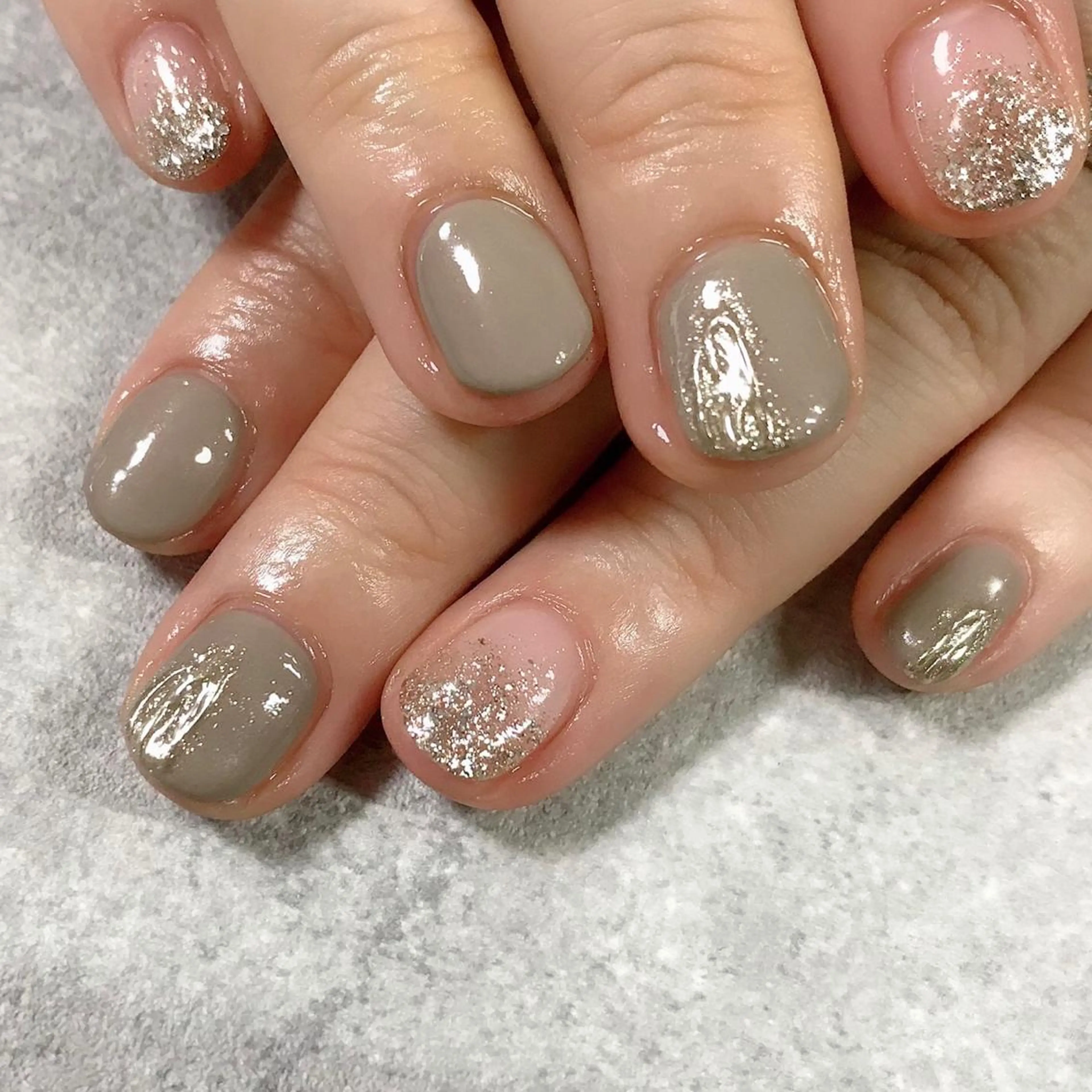 ネイル ジェルネイル ミラーネイル kikinail 溝の口のネイルデザイン