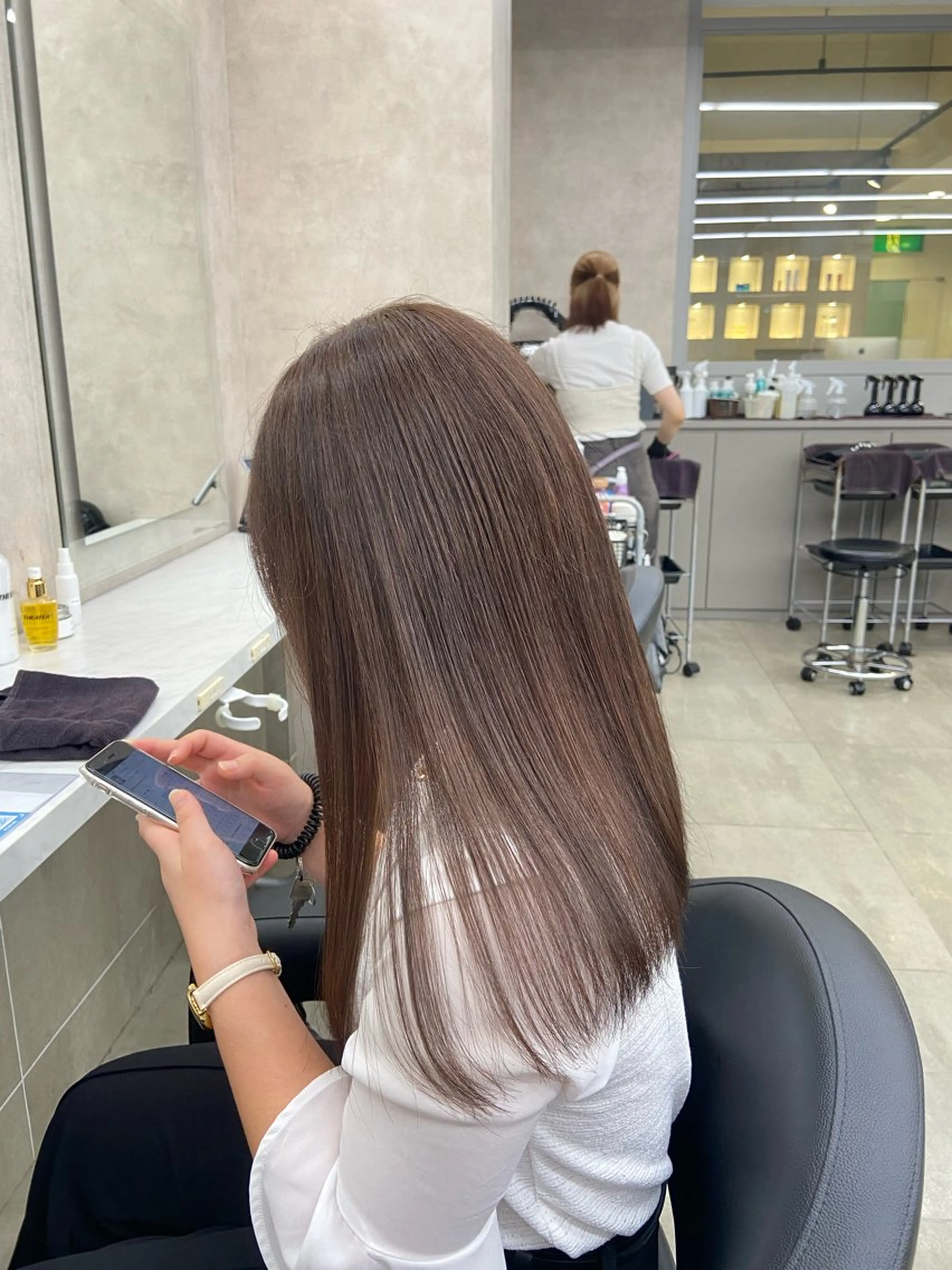 セミロング カラー ヘアアレンジ Over hair_ misakiのヘアスタイル