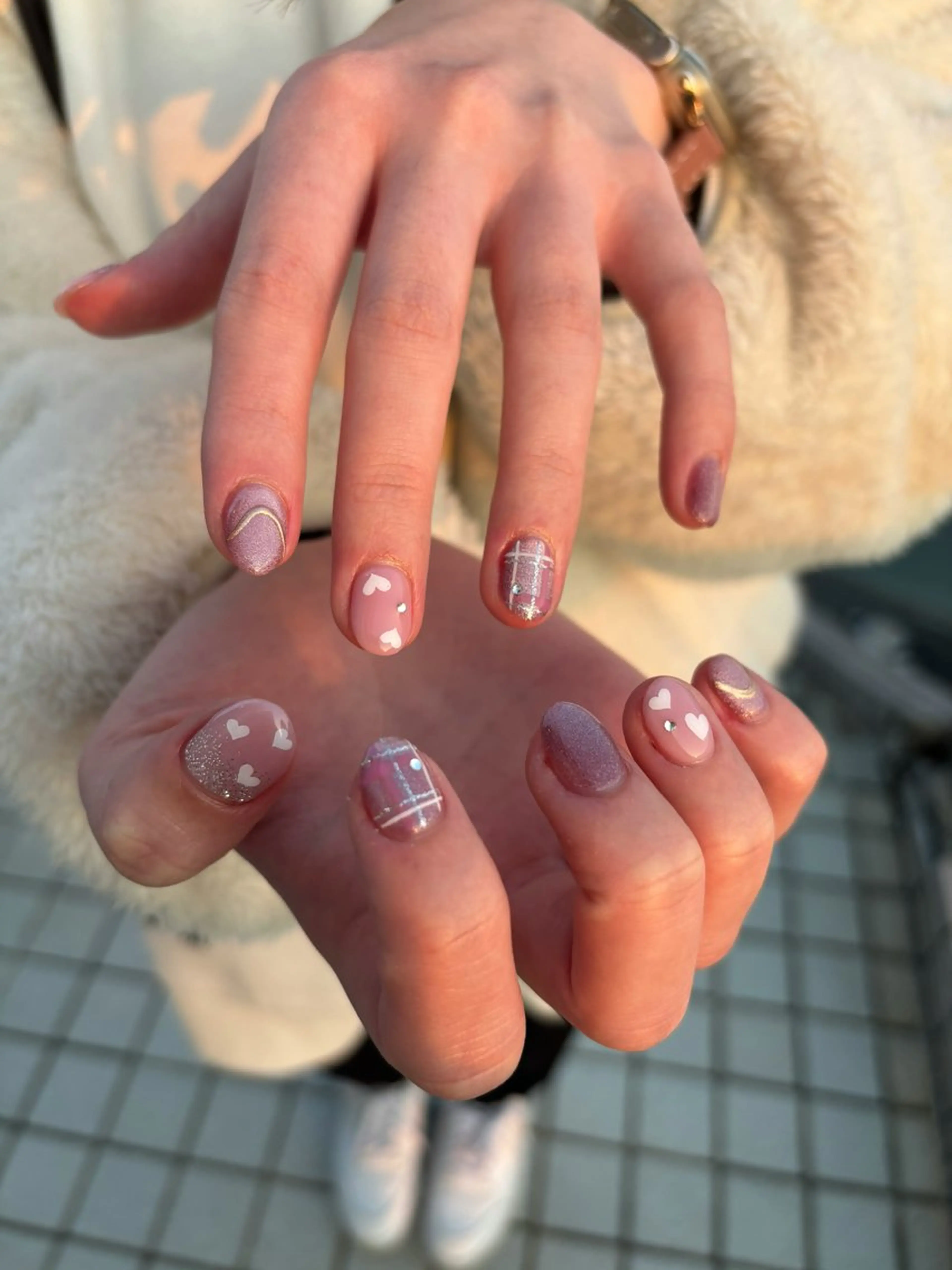 ネイル ハート バレンタイン 加藤 亜実のネイルデザイン