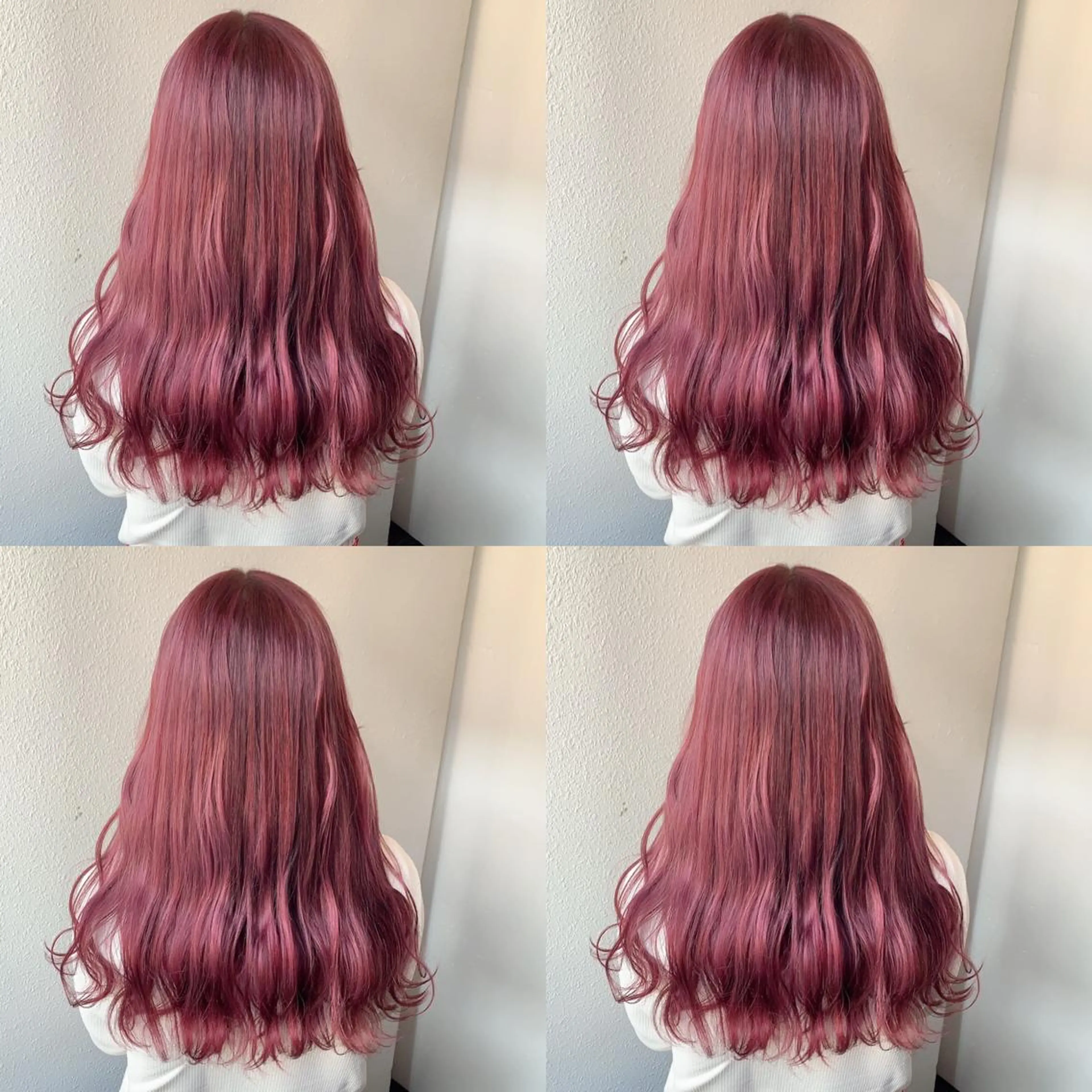 セミロング カラー ダブルカラー ピンクカラー ヘアカラー 似合わせ/ブリーチ カラー.岡田友仁のヘアスタイル