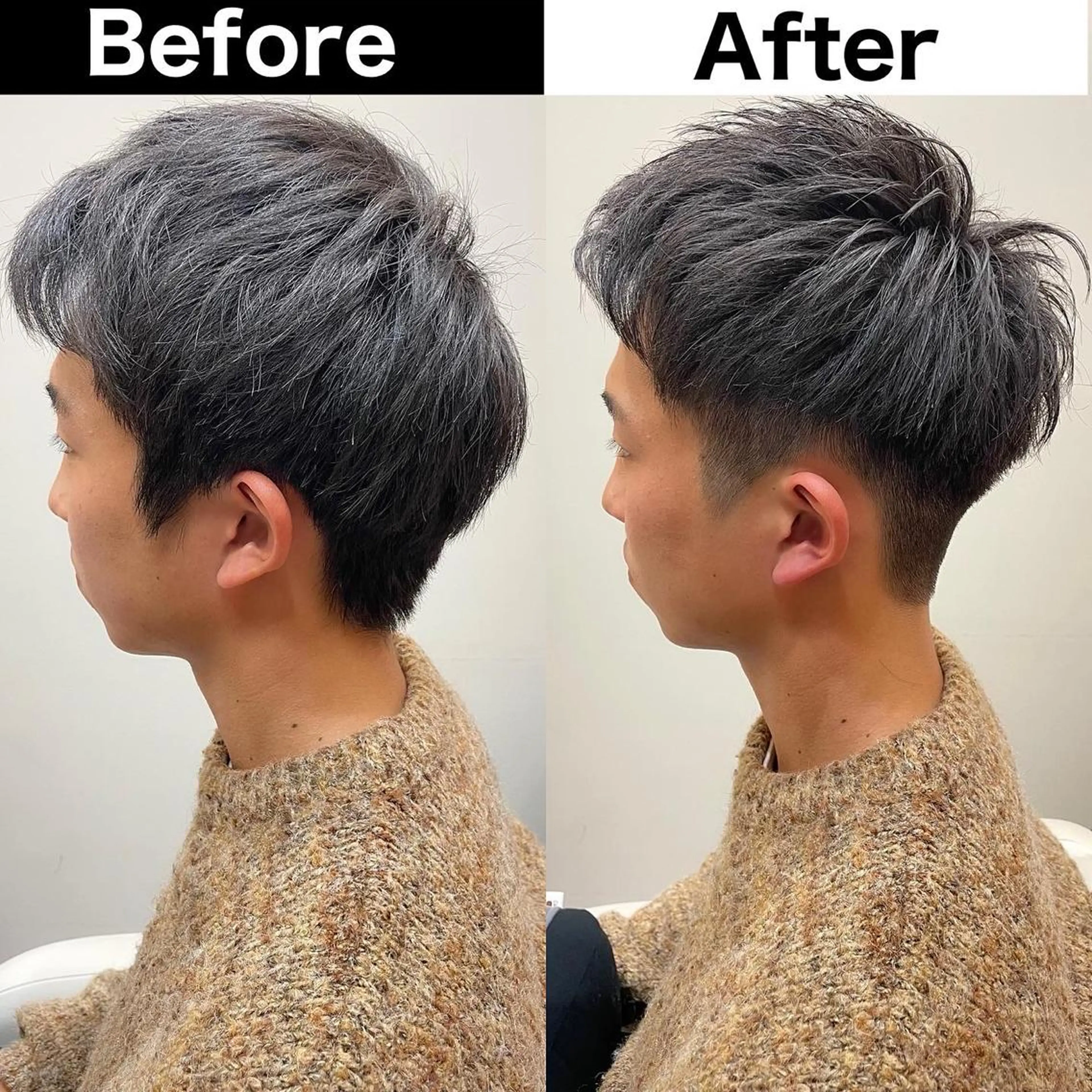 メンズ ビジネス メンズ就活ヘア メンズパーマ ツーブロック 刈り上げ Soleria 田中慎一のヘアスタイル