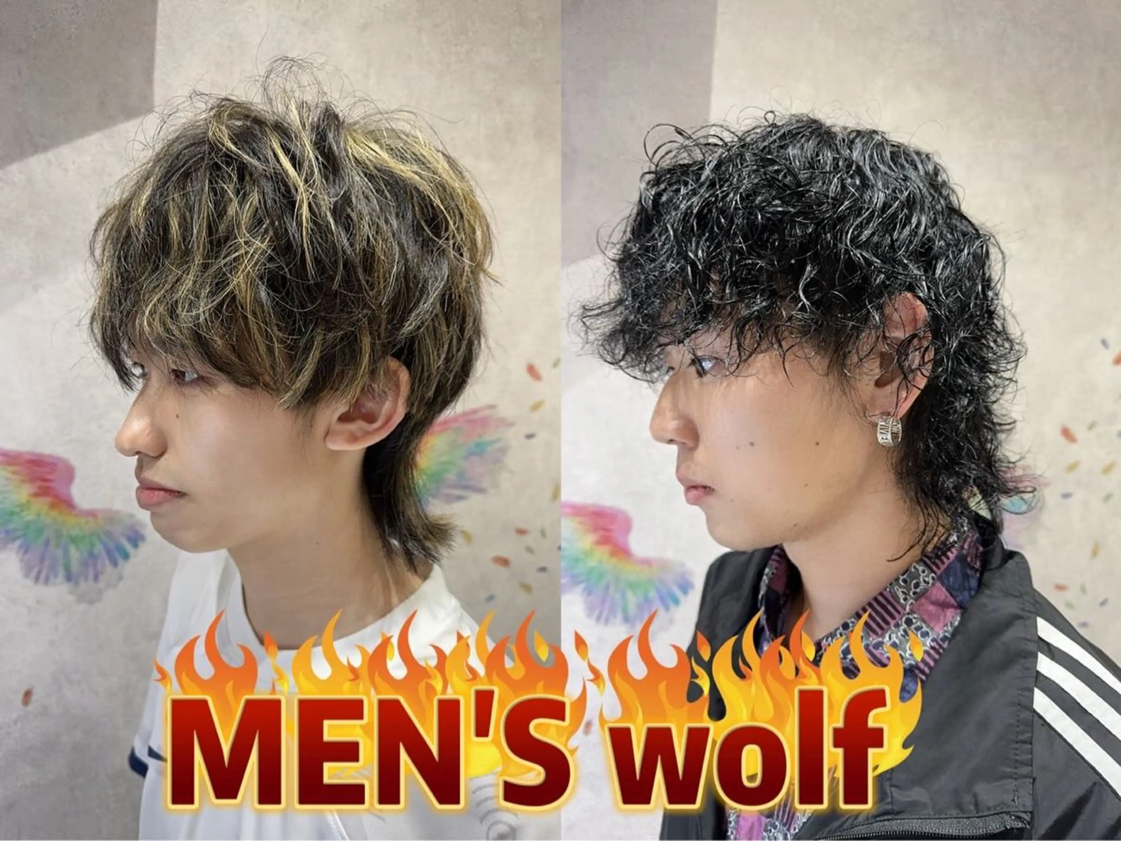 ショート カラー パーマ ハイライトカラー ハイライト ウルフカット 韓国ヘアー🦄ྀི オタク美容師🌈山本のヘアスタイル