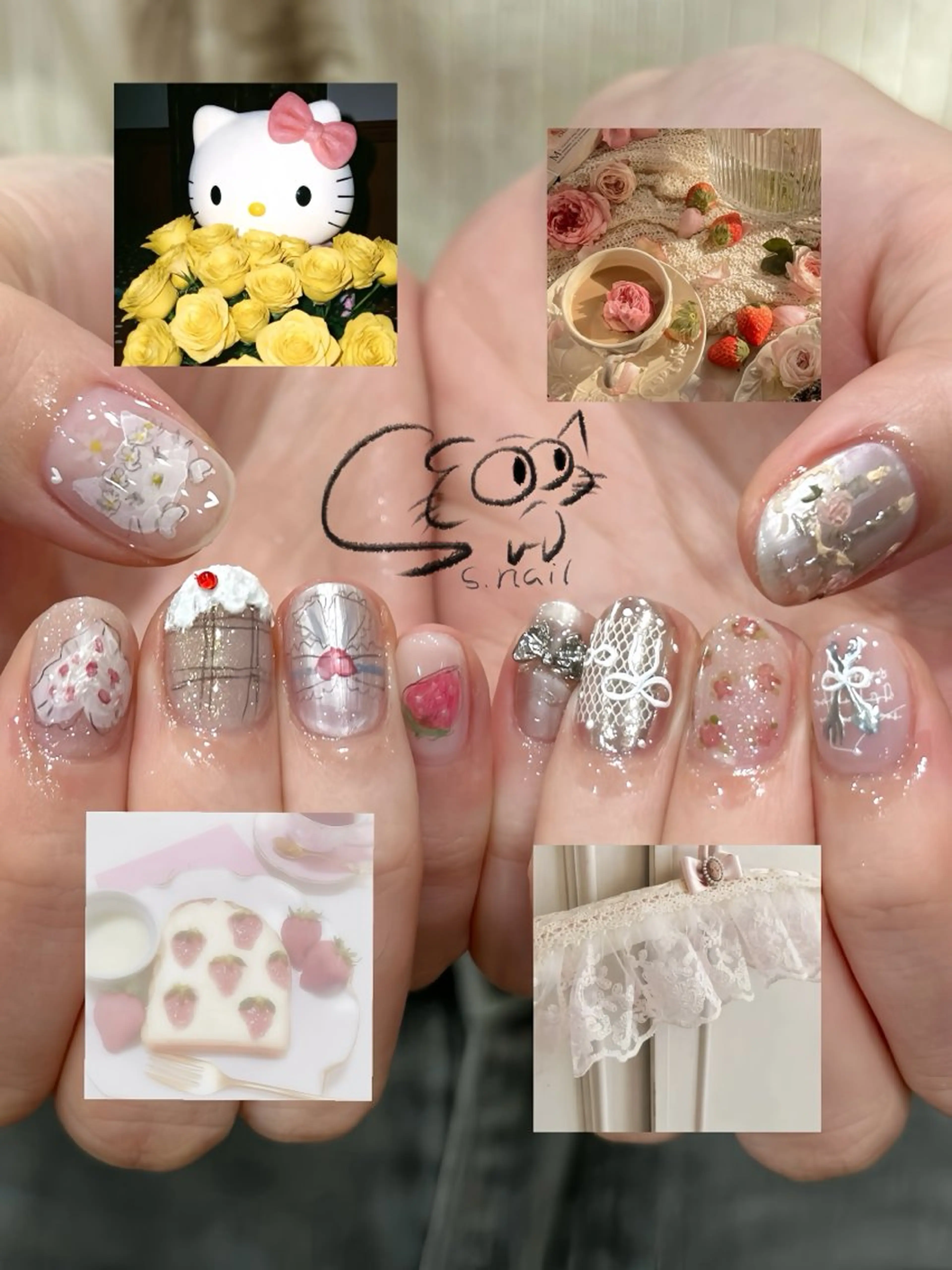 ネイル アートネイル チークネイル フレンチネイル グラデーション マグネットネイル S.nail _のネイルデザイン