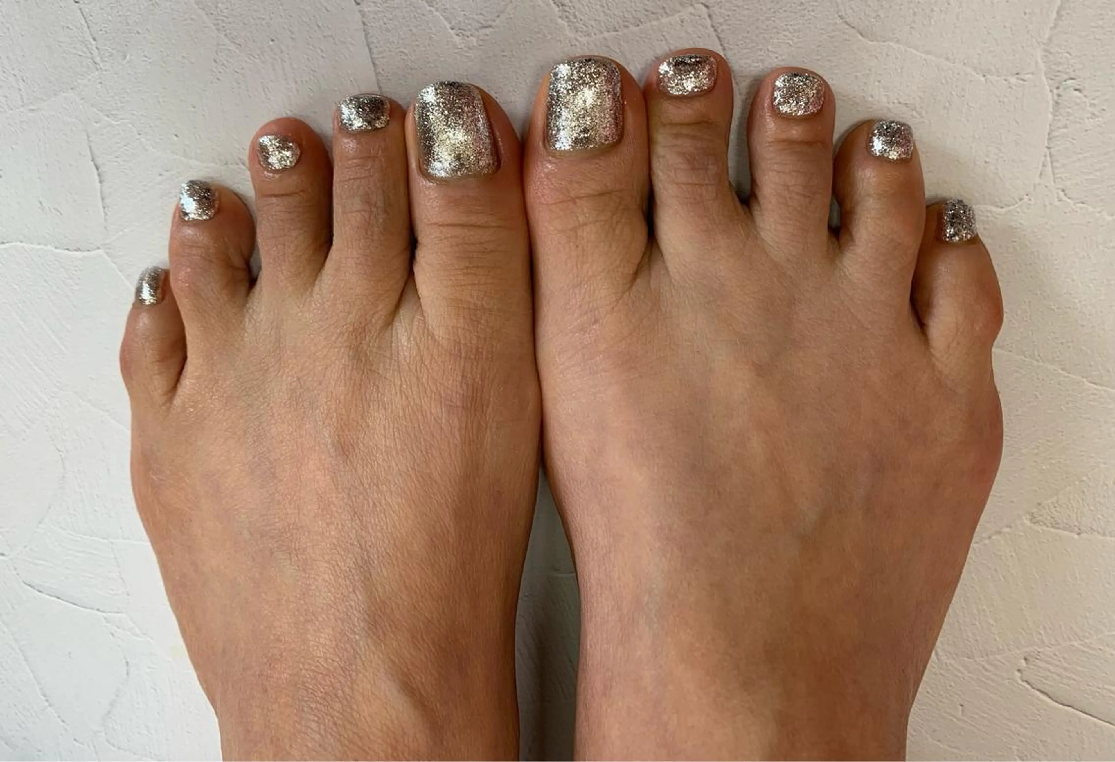 ネイル フットネイル シルバー シンプルネイル noheanail YONEDAのネイルデザイン