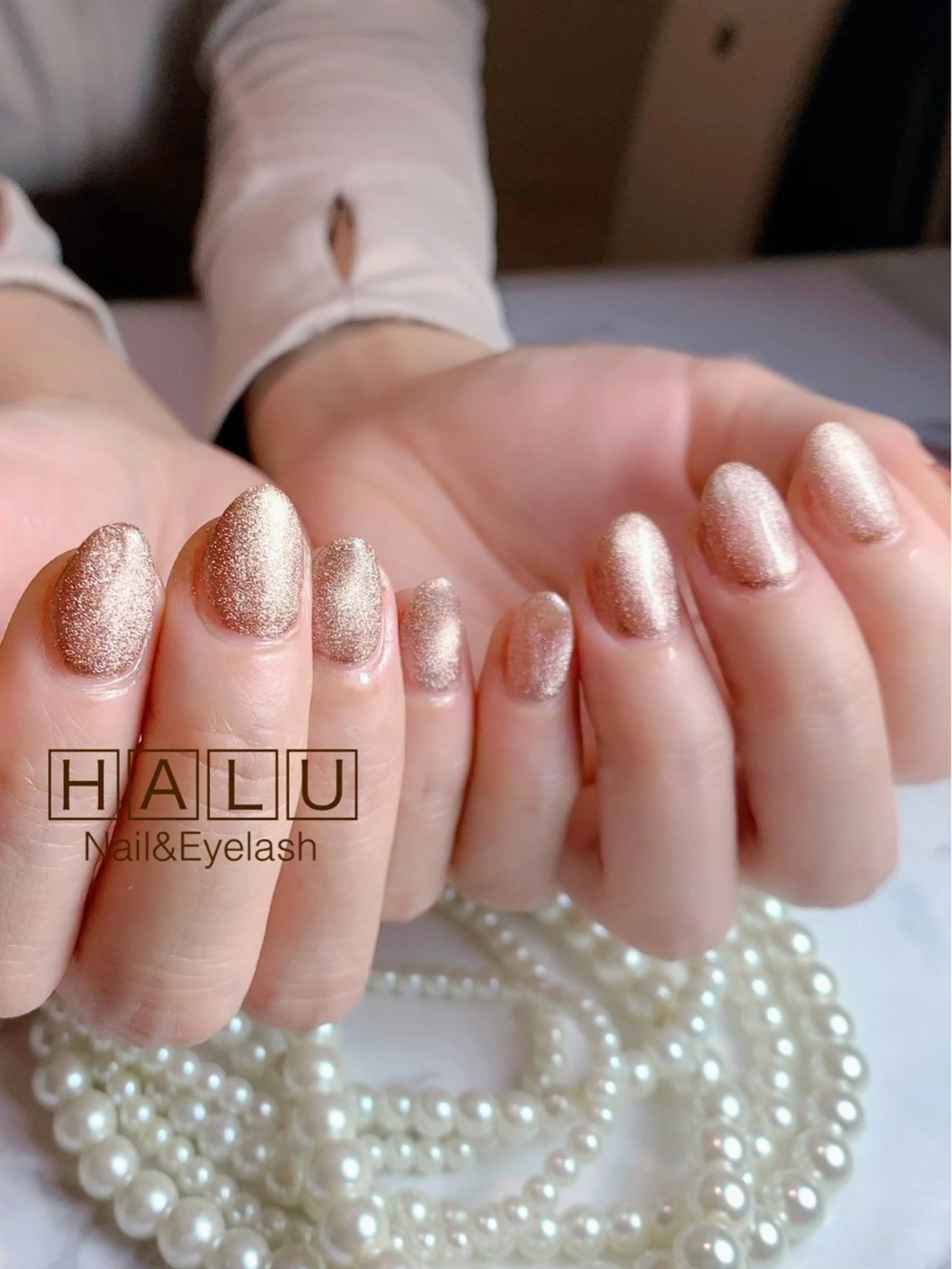 ネイル ブラウン マグネットネイル HALU ハルのネイルデザイン