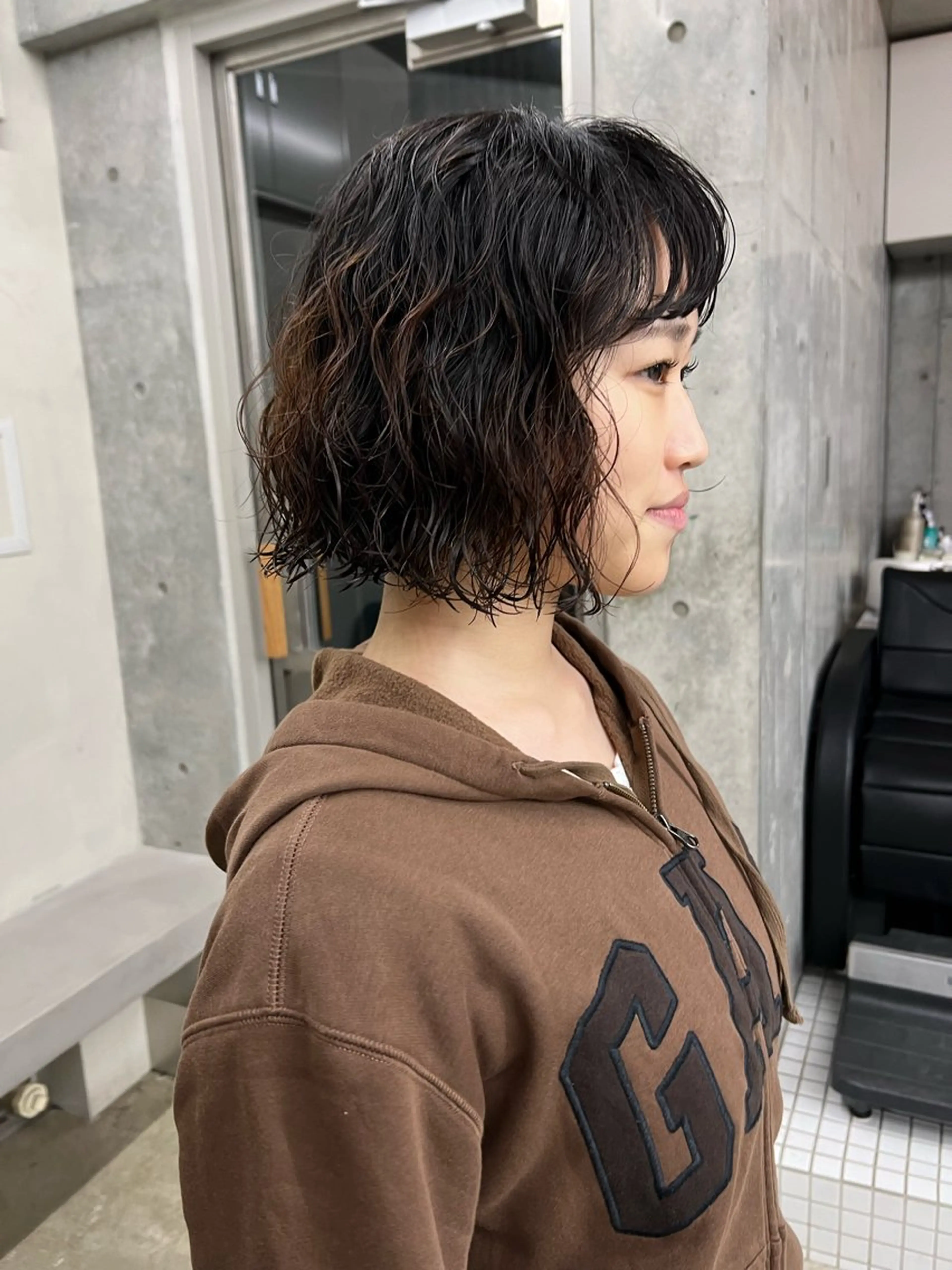 ショート パーマ カット パーマ トリートメント ボブ/パーマ 🐕‍🦺Nagiのヘアスタイル