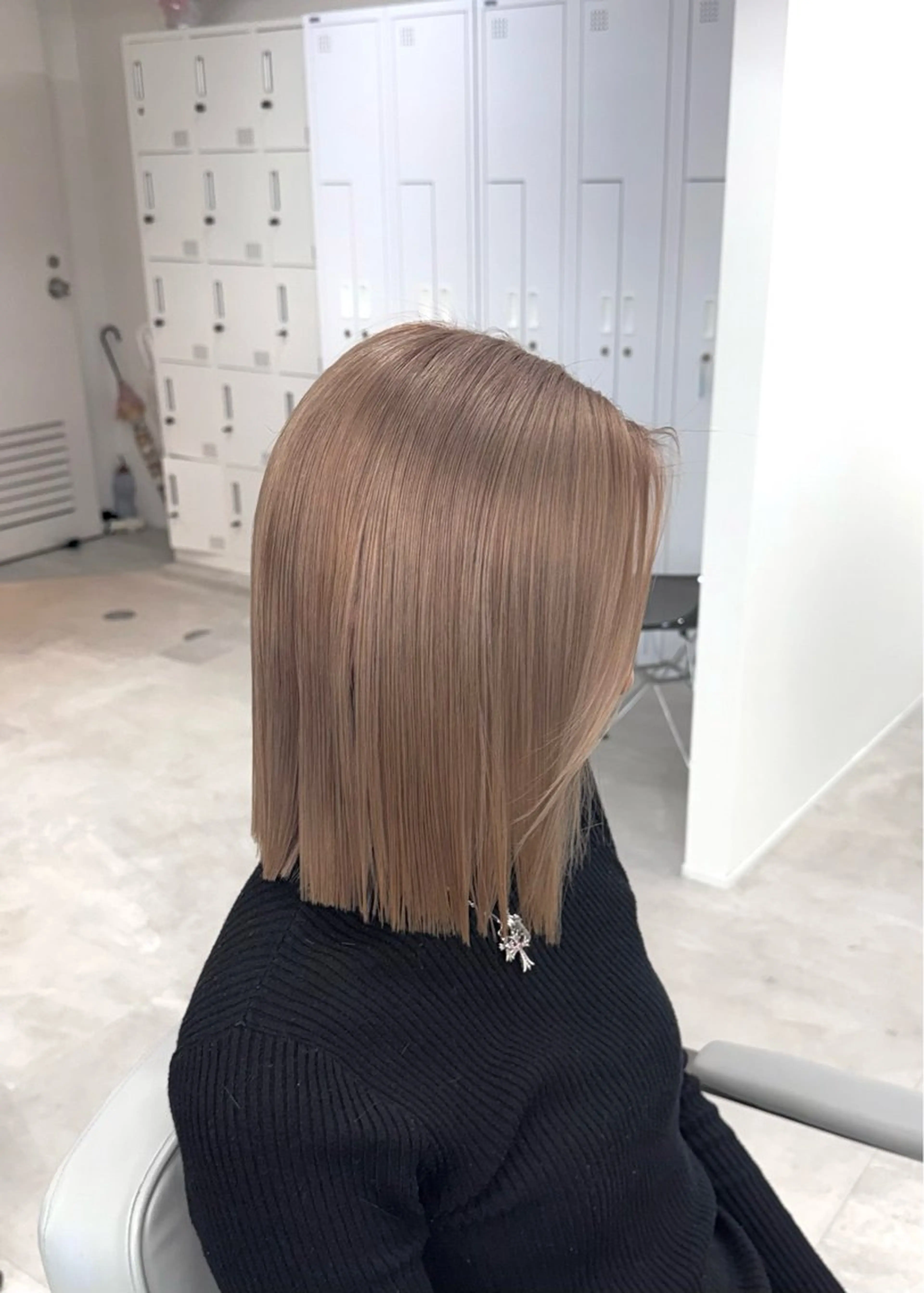 ミディアム yuna/透明感 カラー/エクステのヘアスタイル