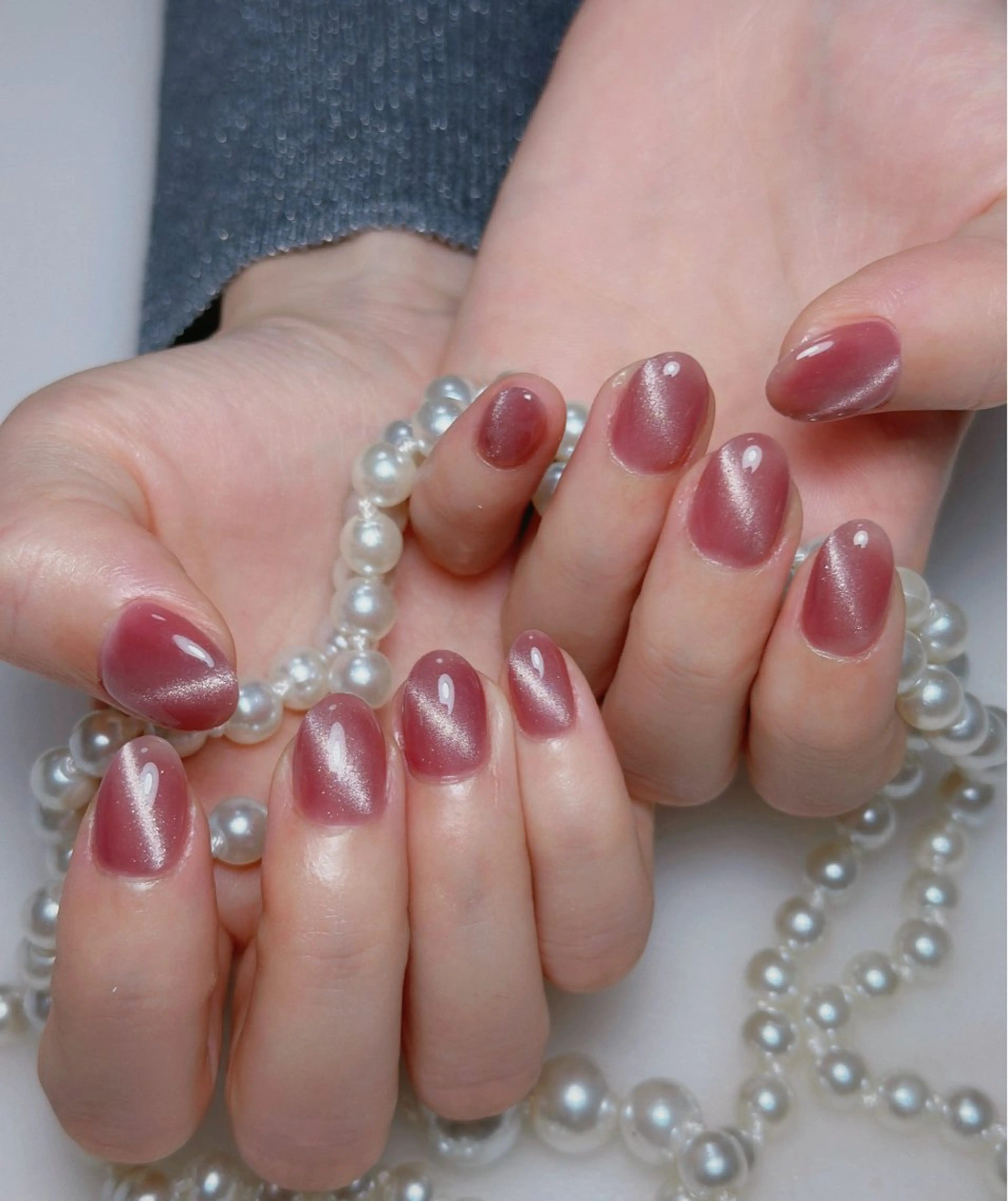 ネイル オーロラネイル 長さ出し フットネイル 韓国ネイル ラメ(グリッター) 👍thumbs up nail👍のネイルデザイン