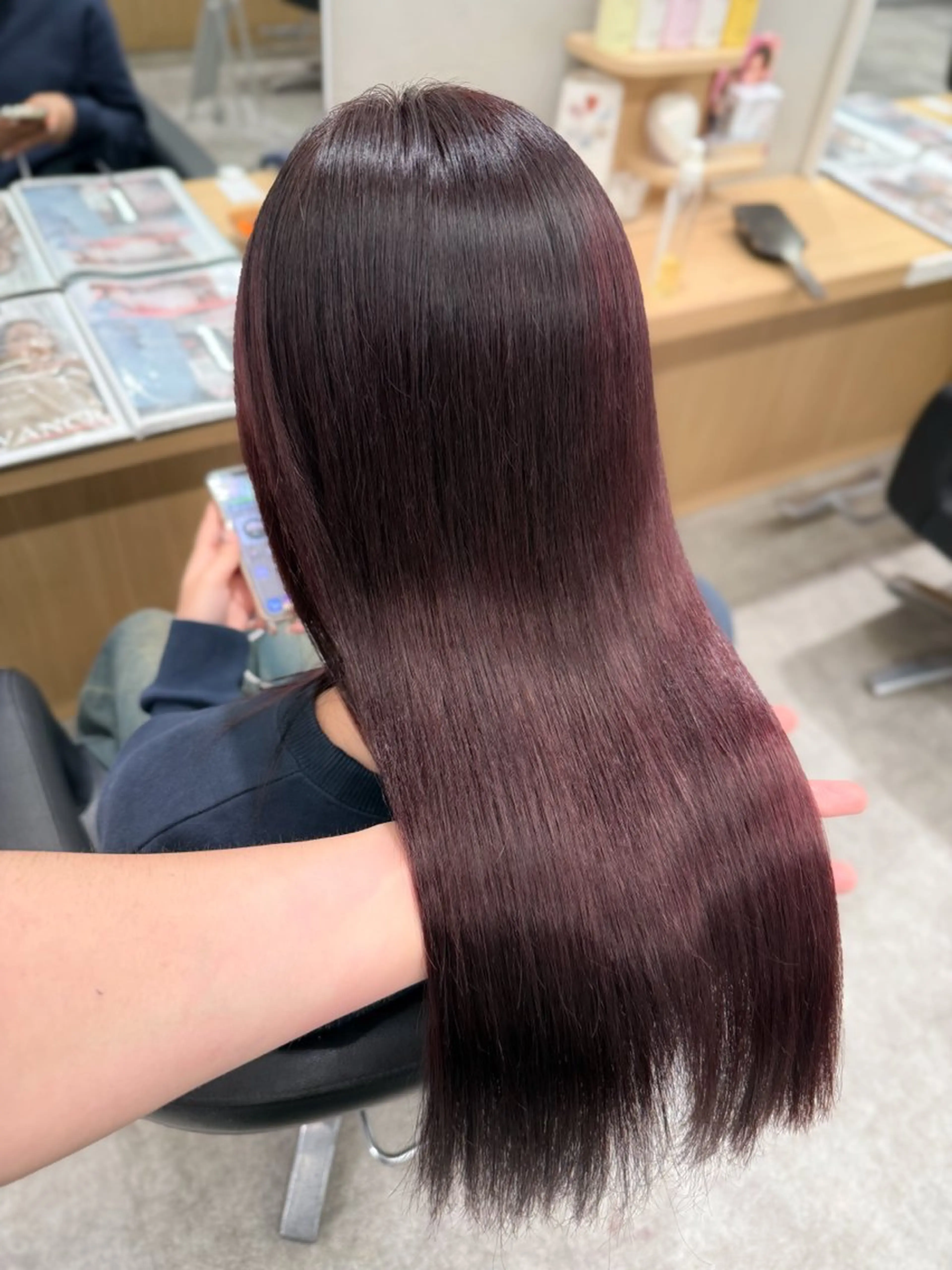 ロング カラー 髪質改善 カット ヘアカラー 巻ける髪質改善🫧ハ イライト/永田汰伊智のヘアスタイル