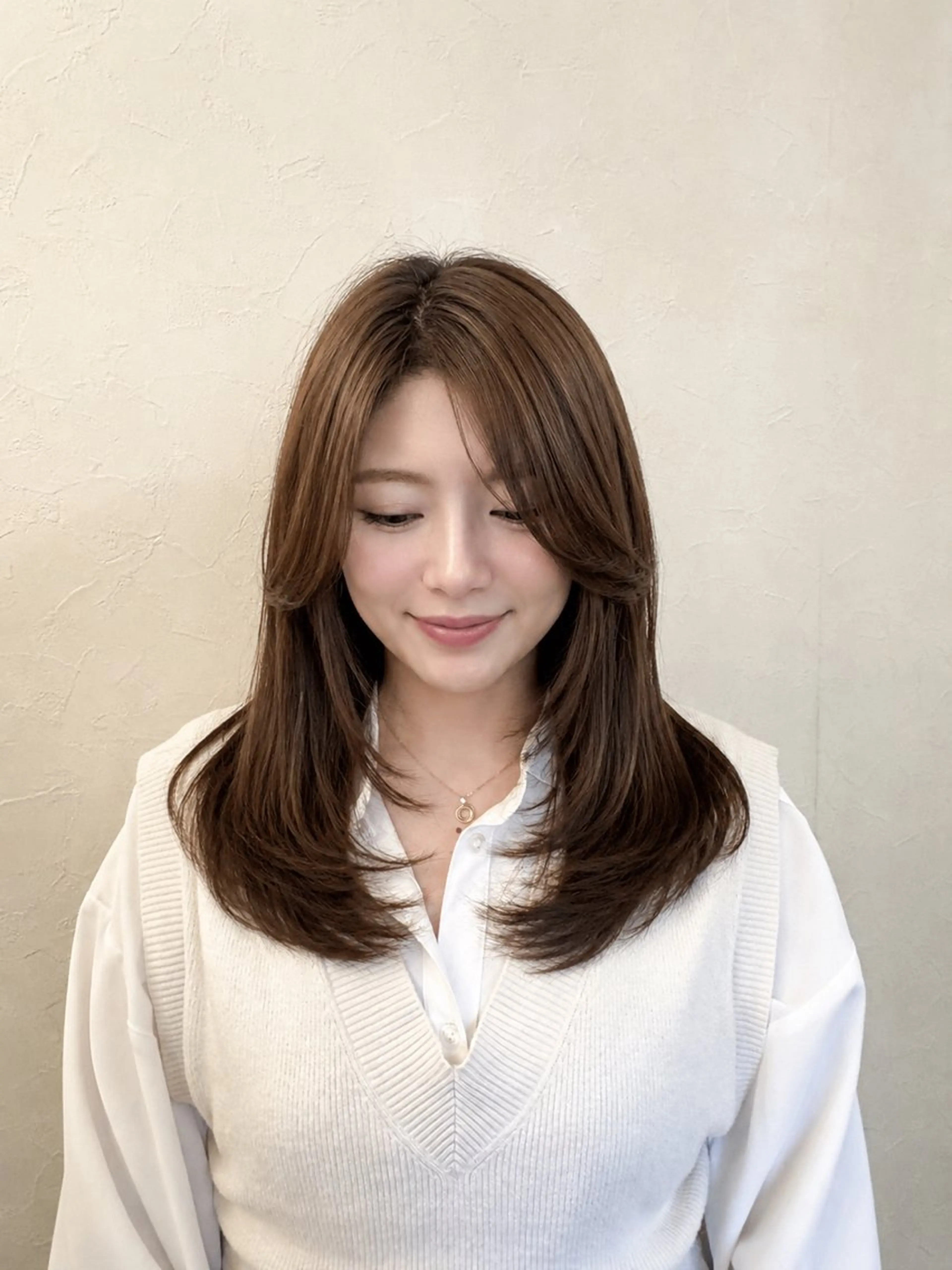 セミロング セミロングパーマ レイヤーカット 髪質改善パーマ🫧 Natsumiのヘアスタイル