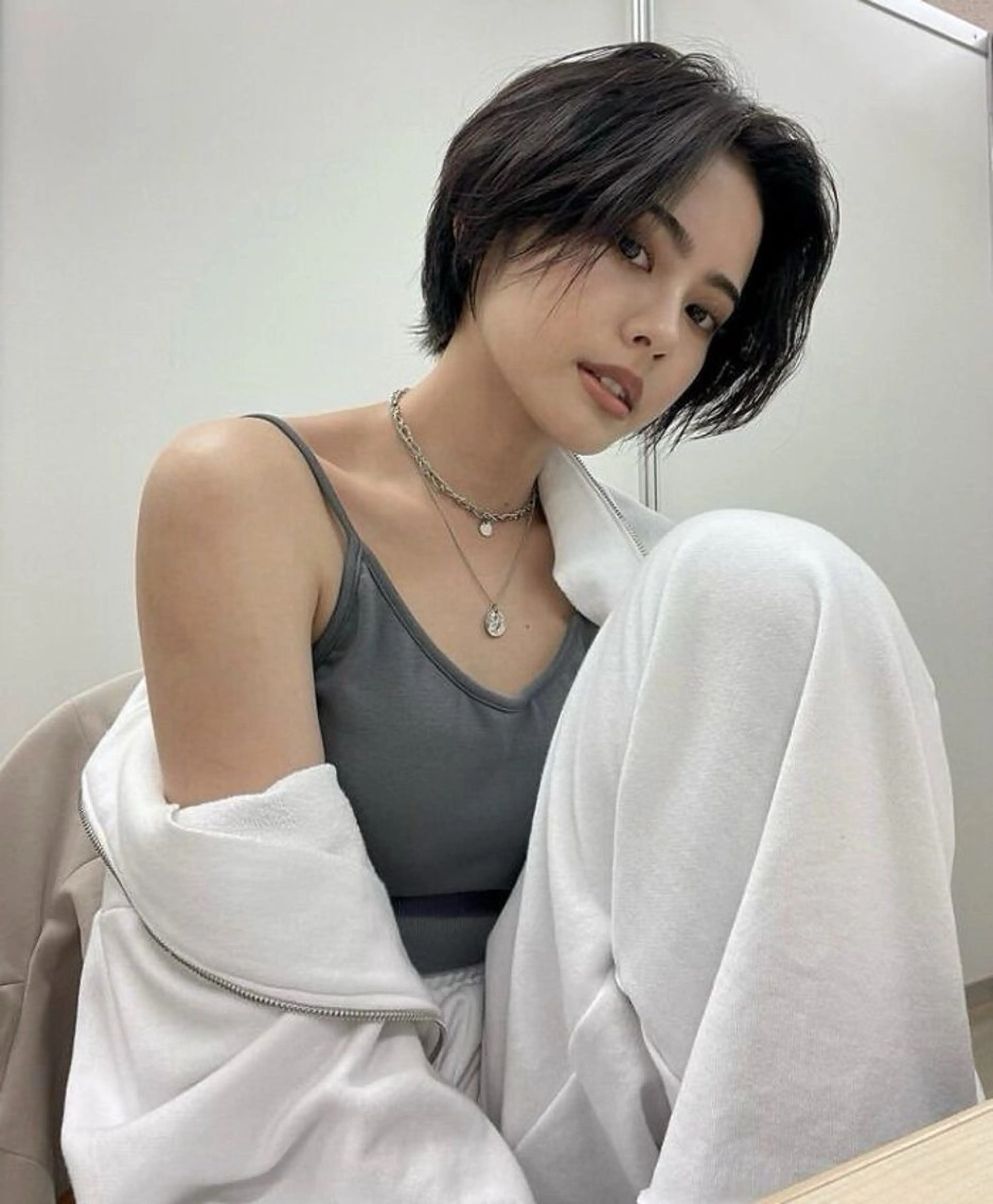 ショート カラー パーマ ヘアアレンジ ショートヘア原宿 fifth コシのヘアスタイル