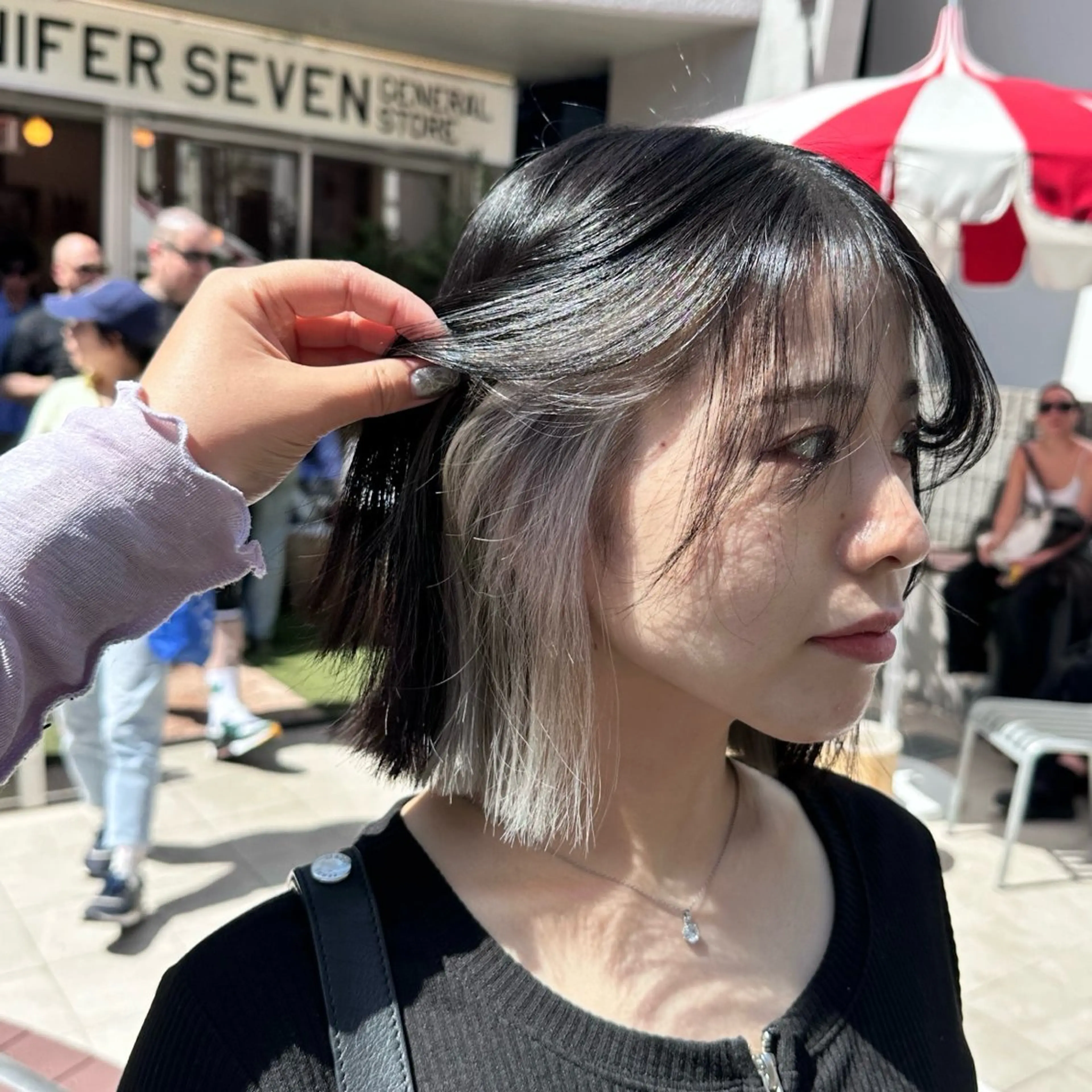 ミディアム カラー ヘアアレンジ 🎀モテ暖色× エクステ🎀あかりのヘアスタイル