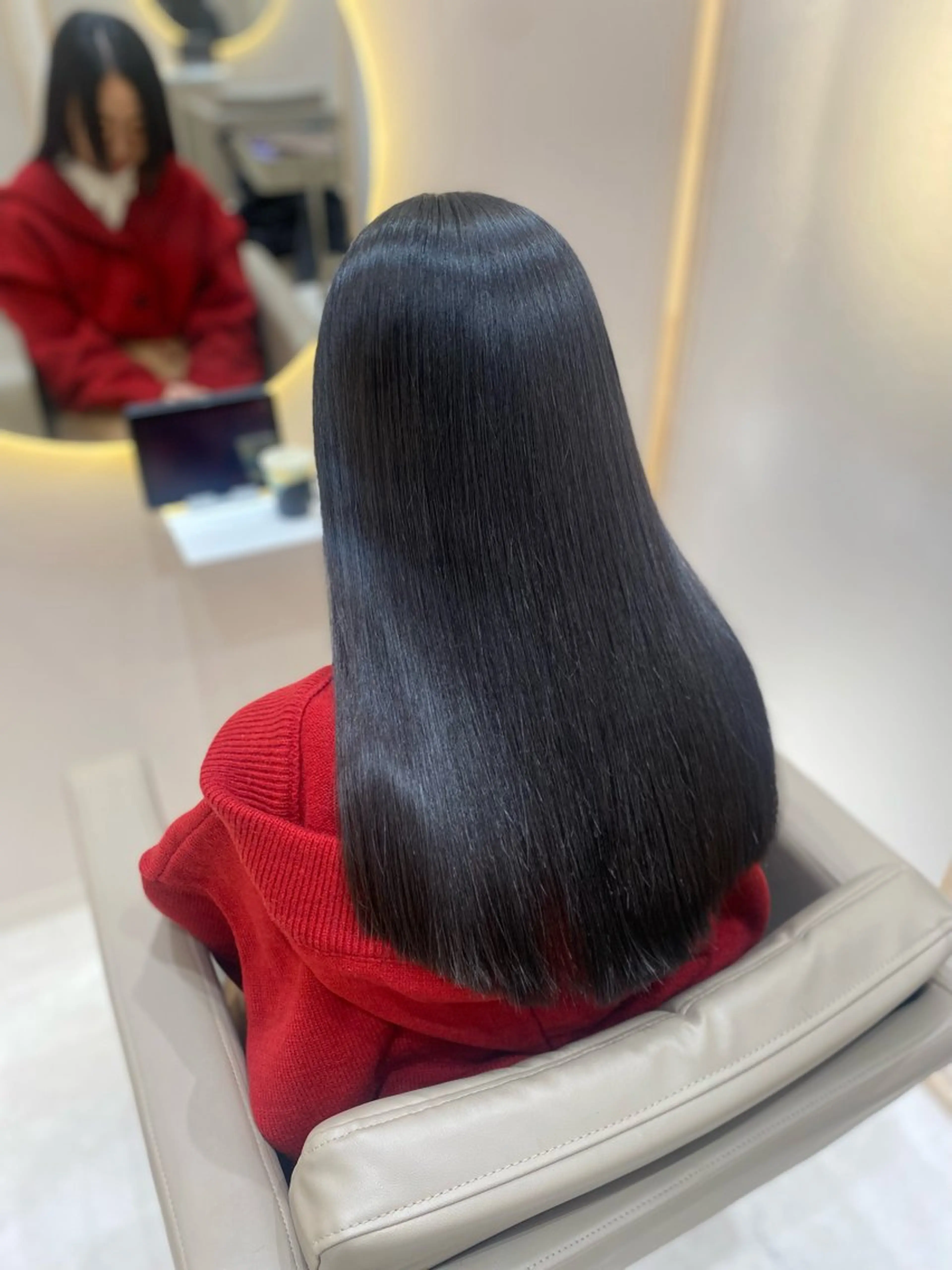 ロング 縮毛矯正 トリートメント 透明感カラー💜艶髪 sayakaのヘアスタイル