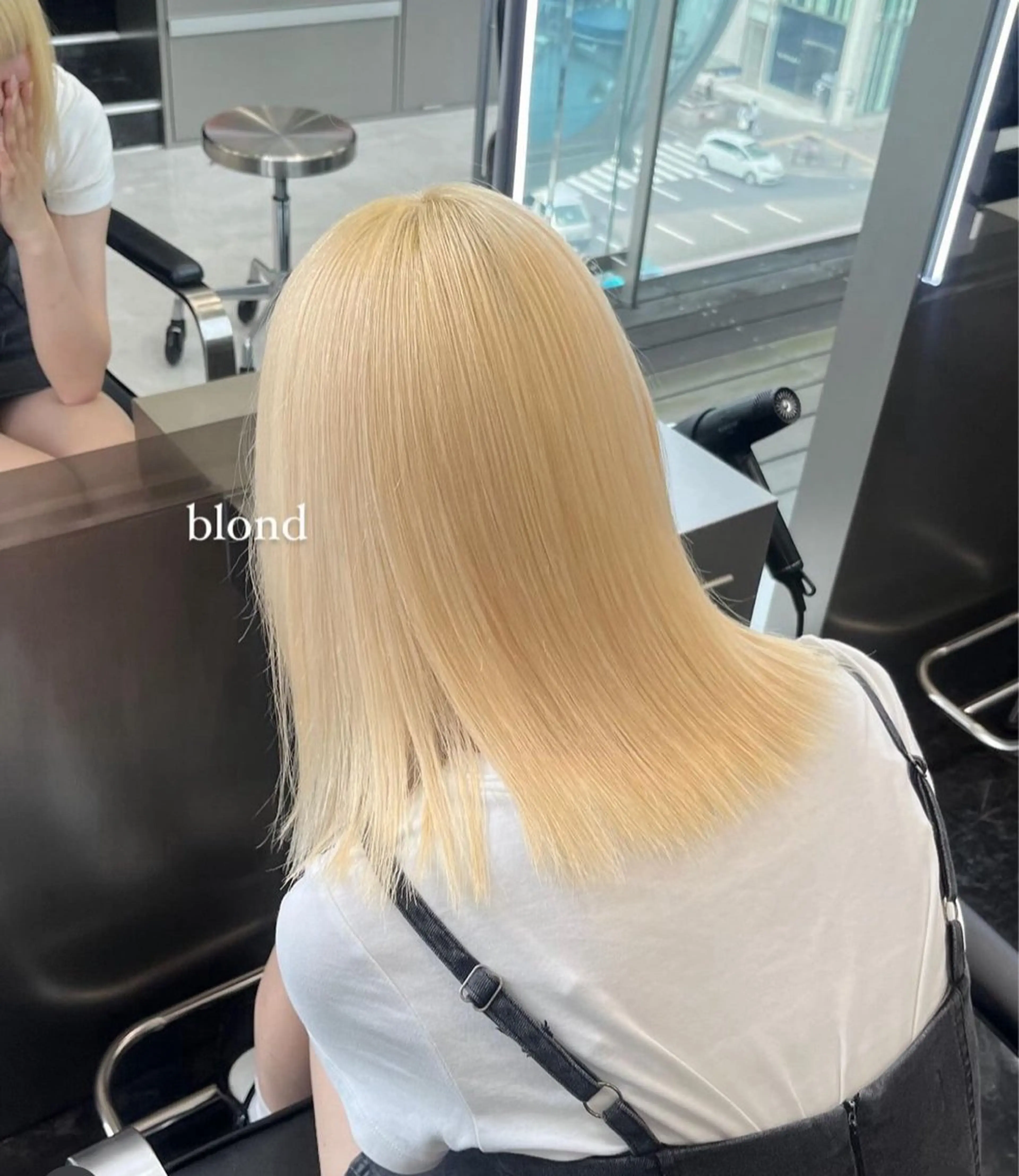 ミディアム カラー パーマ ヘアカラー トリートメント ヘアセット ハイトーン/透明感 髪質改善/rinaのヘアスタイル