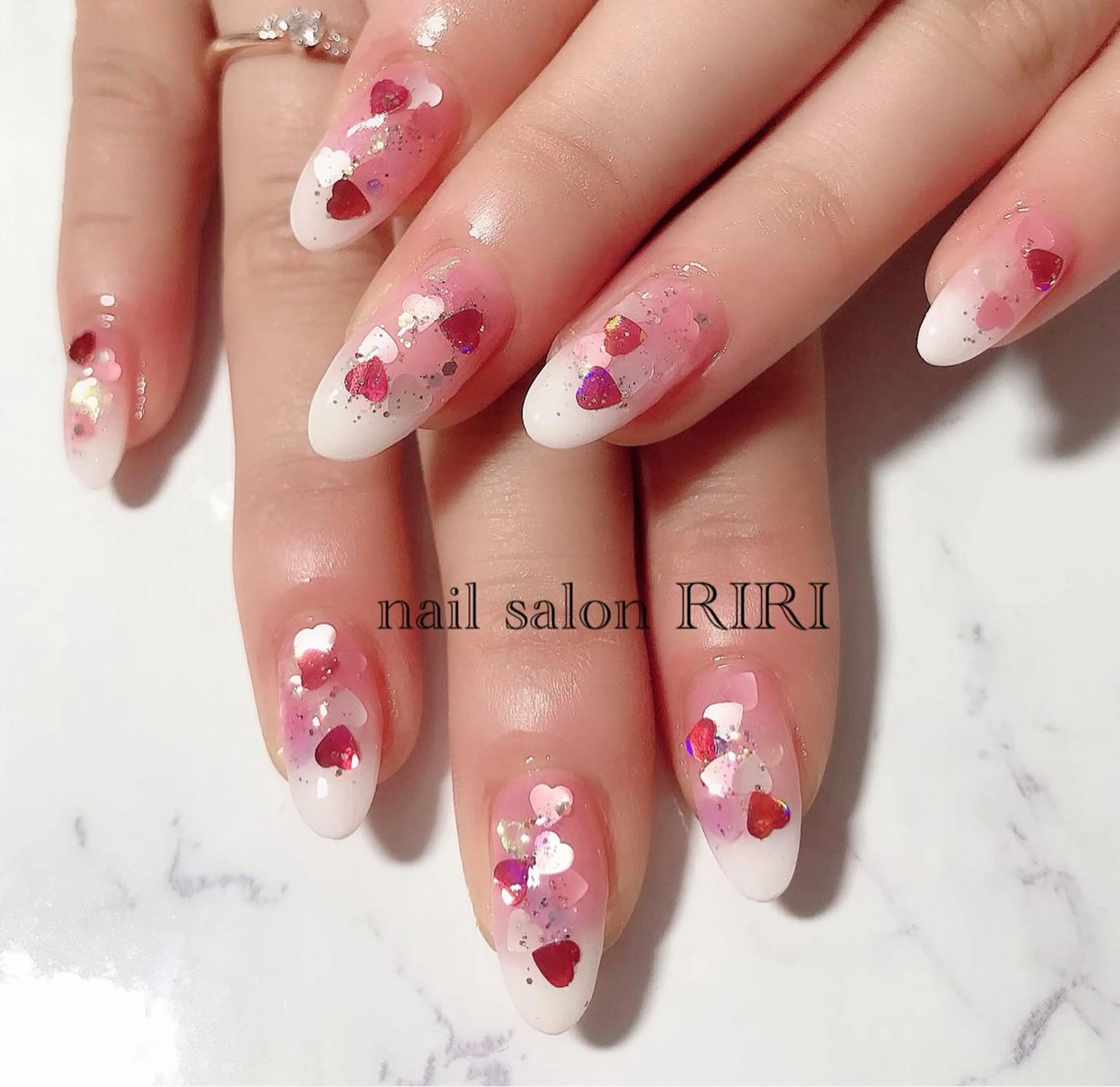 ネイル ハート RIRI リリのネイルデザイン