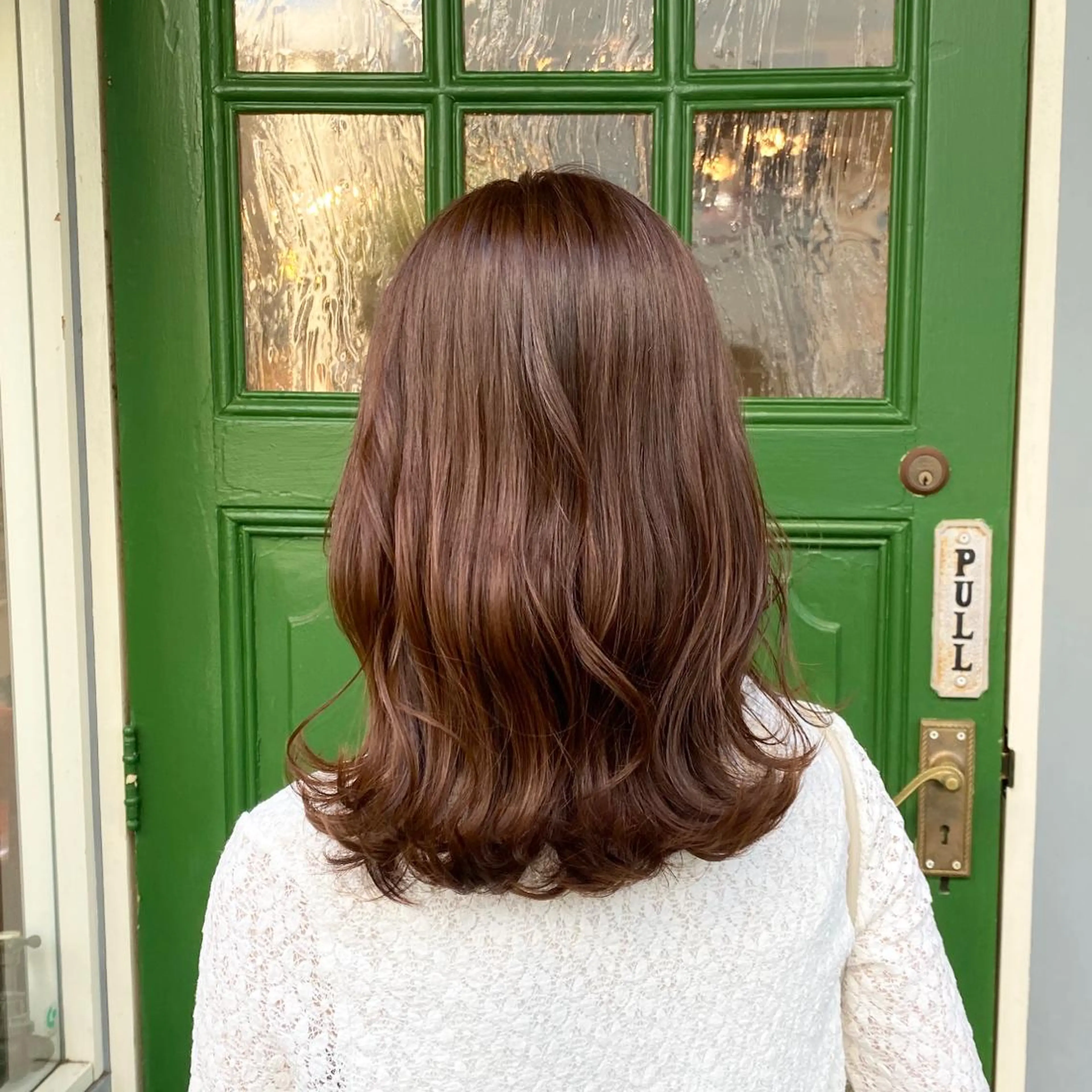 ミディアム カラー ブラウンカラー ナチュラルブラウン ヘアカラー トリートメント ヘッドスパ BRITS 渡辺 菜々子のヘアスタイル