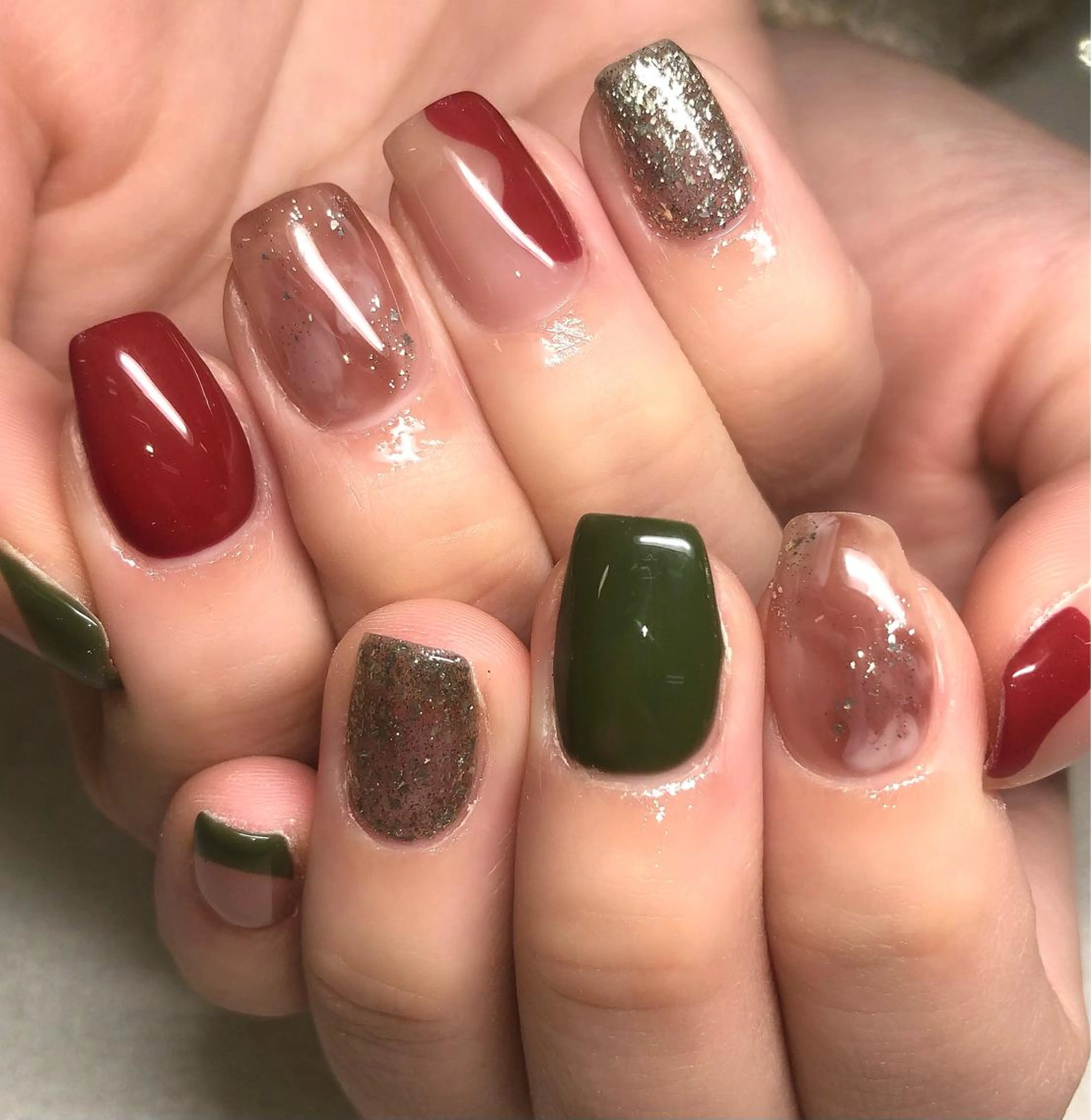 ネイル 持ち込み ニュアンスネイル 冬ネイル クリスマス ハンドネイル 【Yappy🌈】 💖P-tanaのネイルデザイン