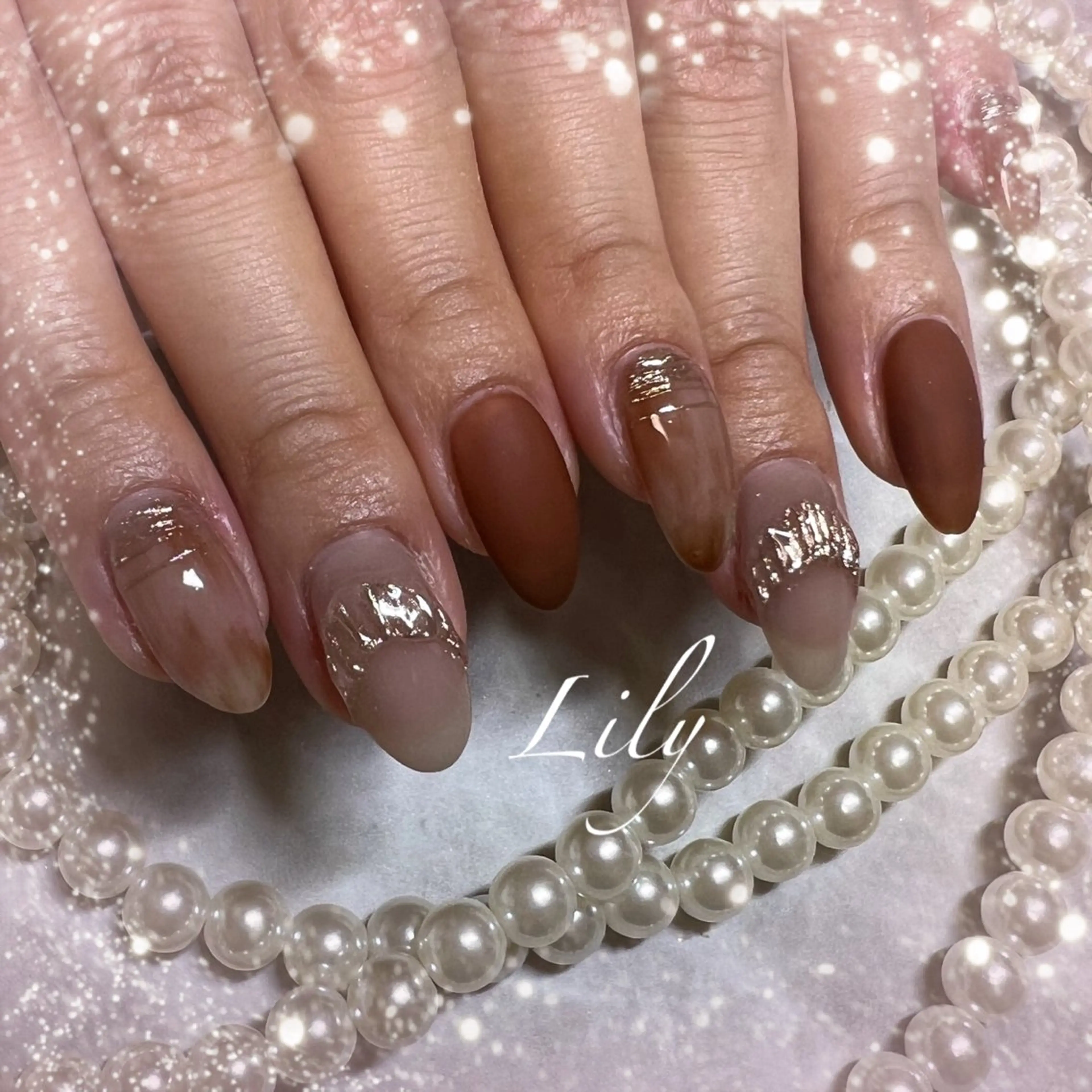 ネイル ハンドネイル Lily*nail 🌻Mii🌻のネイルデザイン