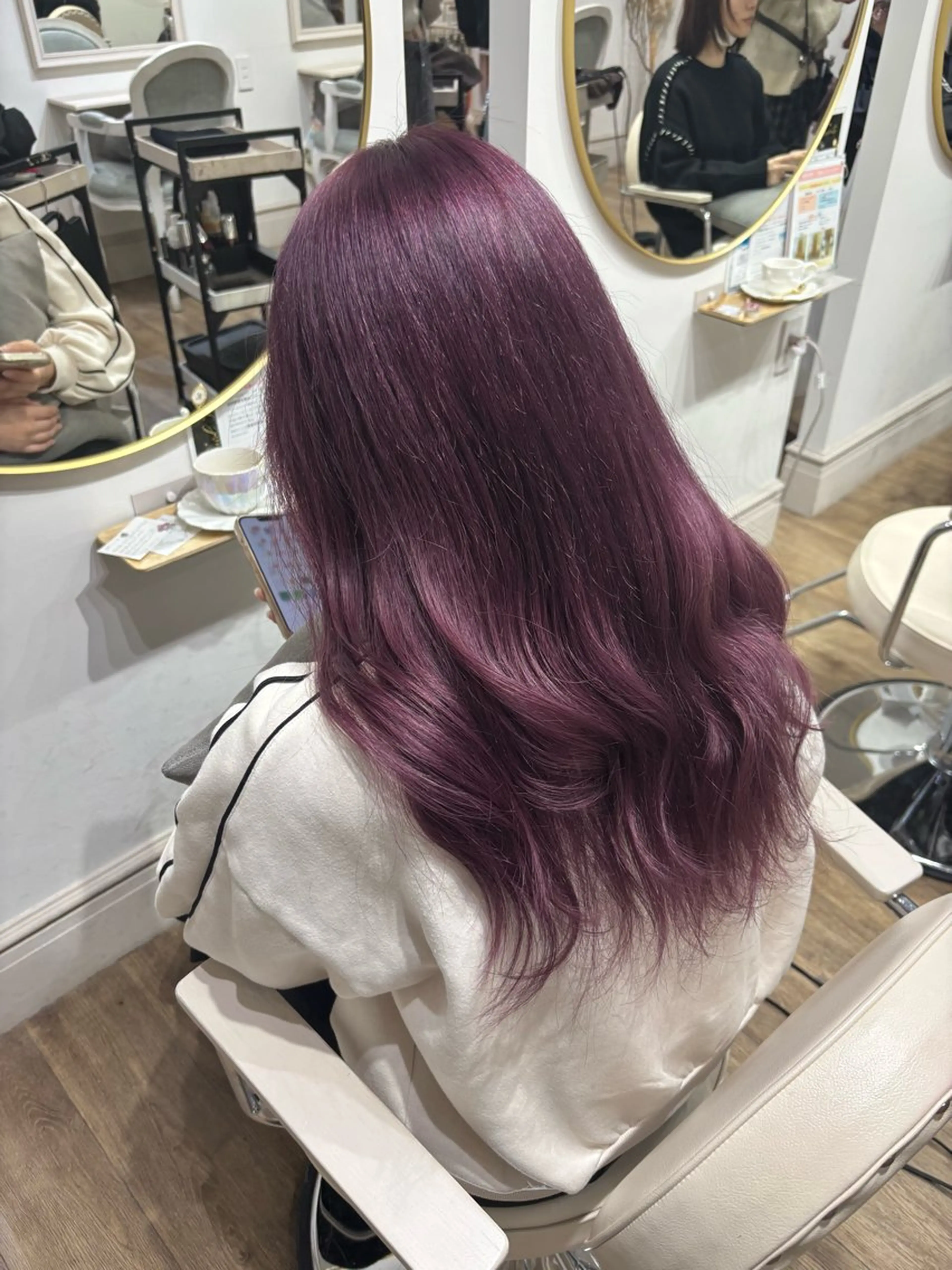 ロング カラー Risa🐈‍⬛/ グレージュ/透明感のヘアスタイル