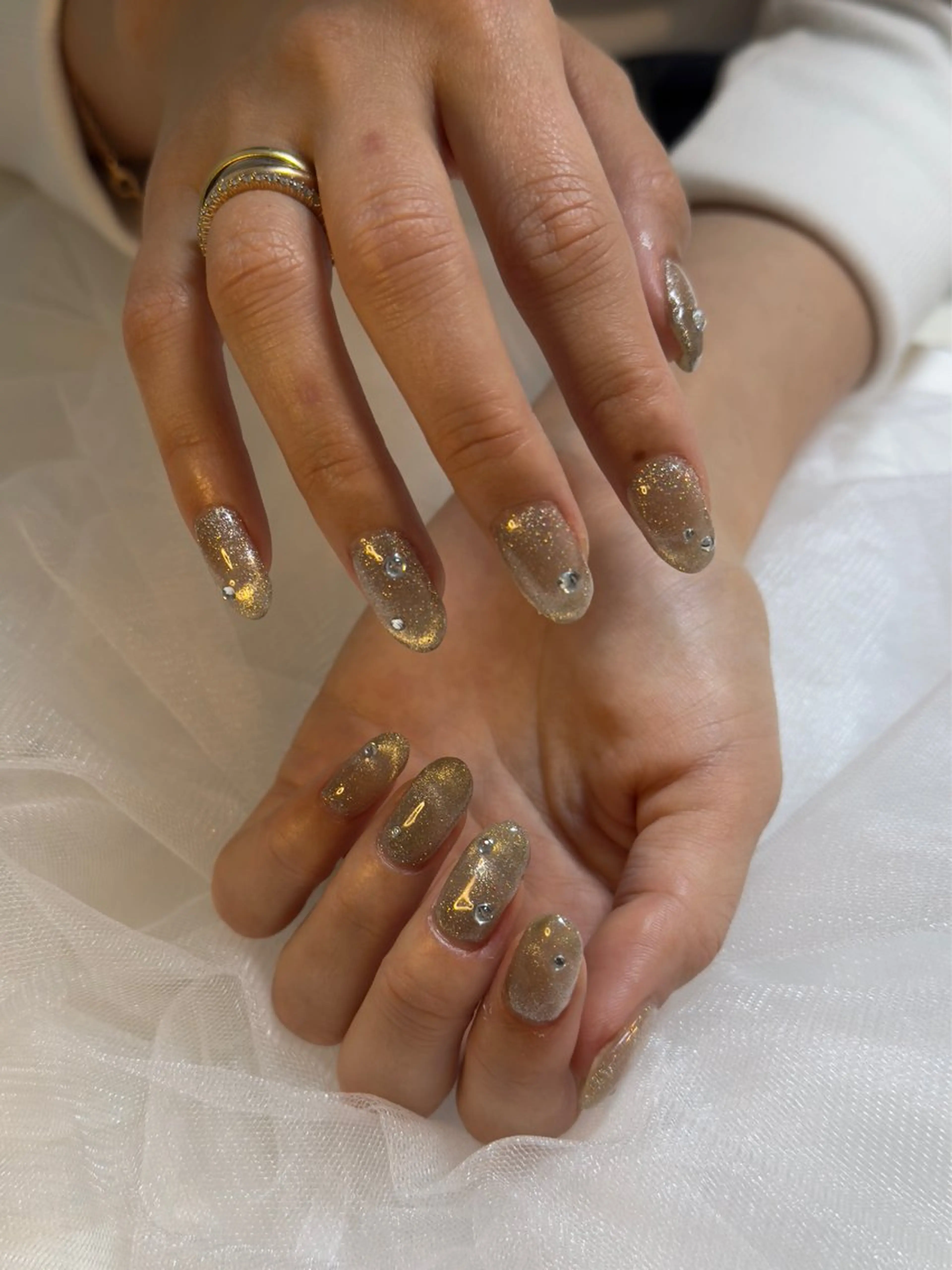 ネイル フラッシュネイル キラキラネイル マグネットネイル Stella不動前 maiのネイルデザイン