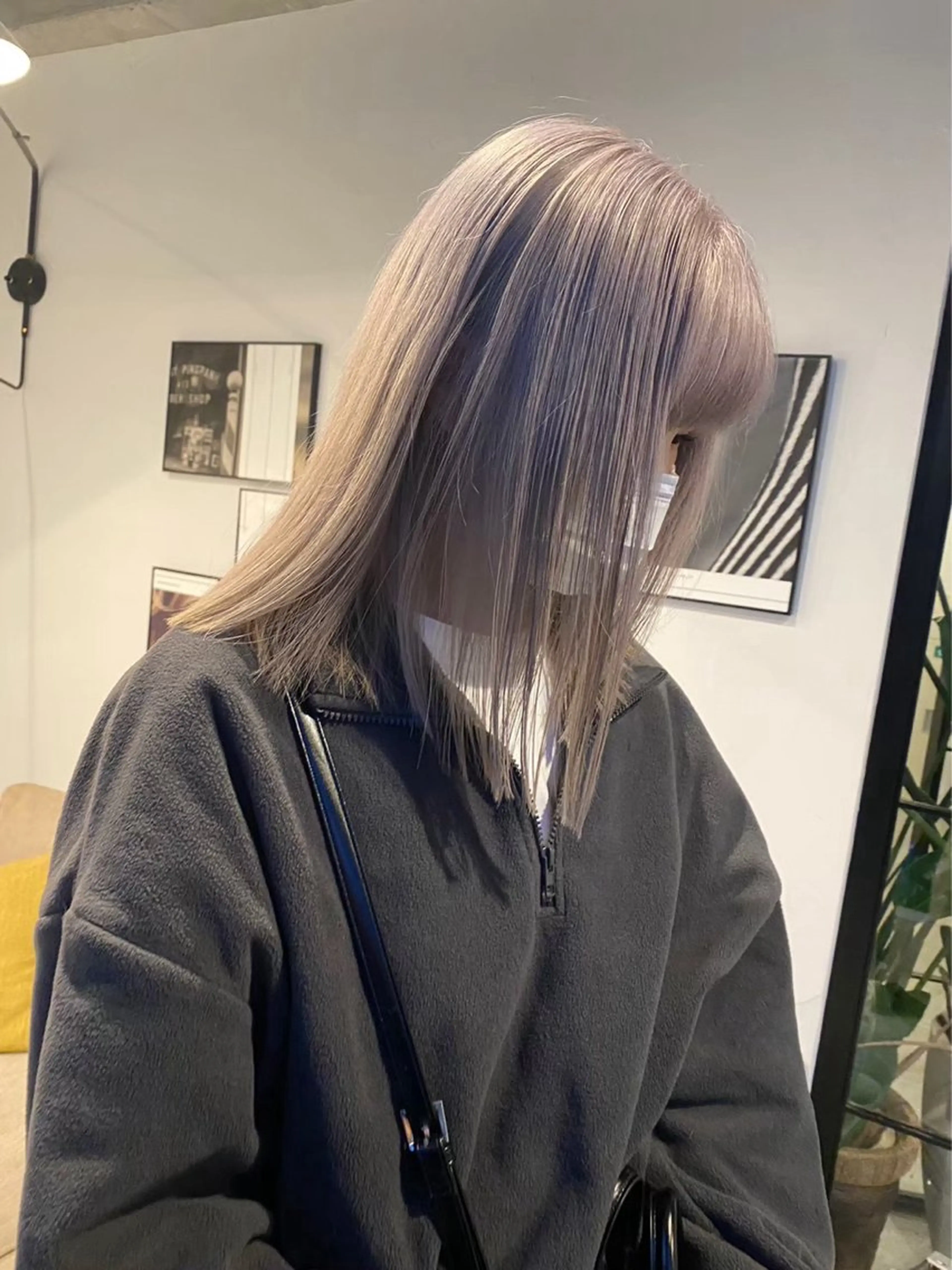 ミディアム カット ヘアカラー トリートメント ベージュカラー/新潟 カラー特化/落合優吾のヘアスタイル