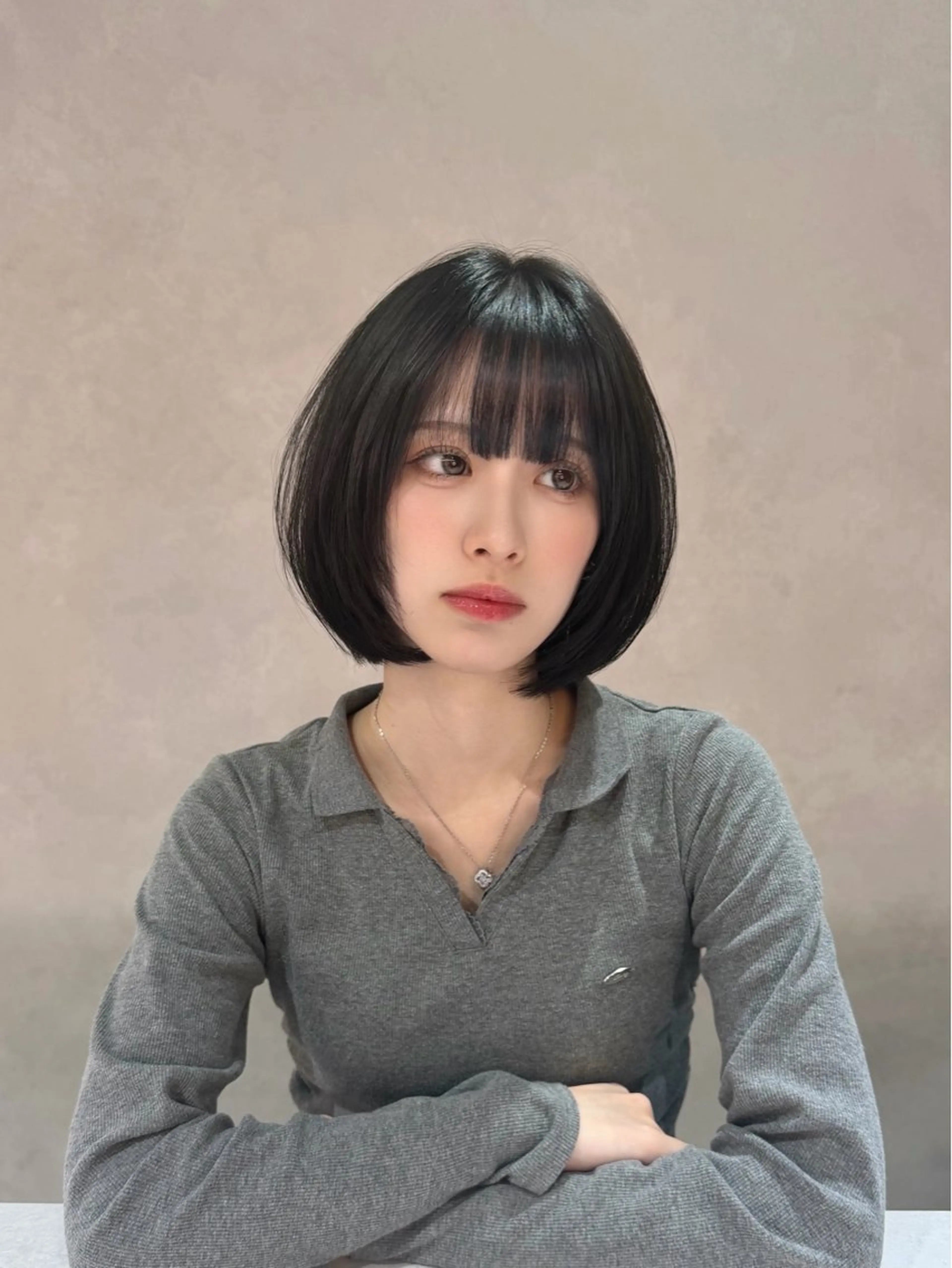 ロング カラー カット 新島 涼のヘアスタイル