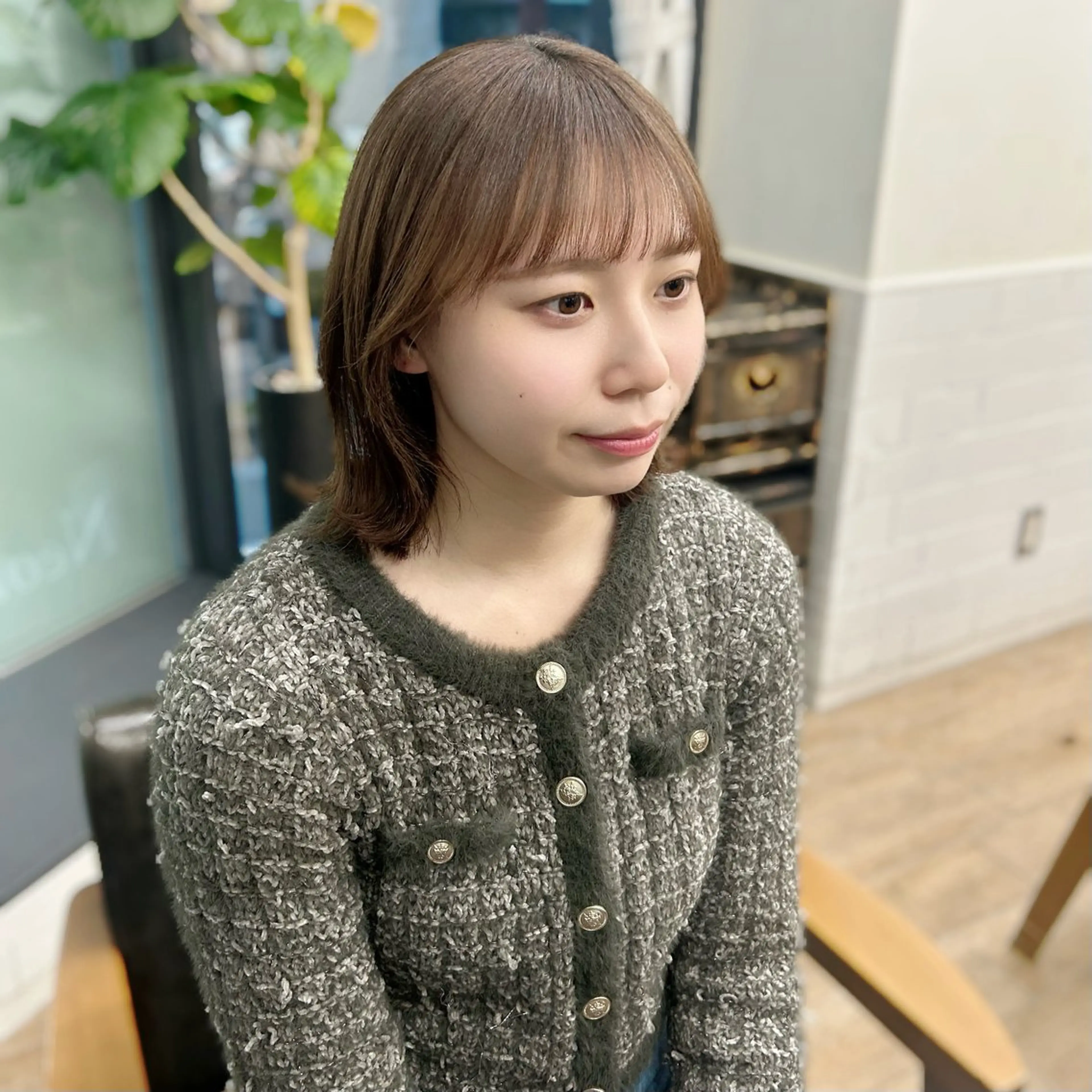 セミロング カラー カット ヘアカラー 縮毛矯正 🎀オタク美容師艶髪 カラーERINA🎀のヘアスタイル