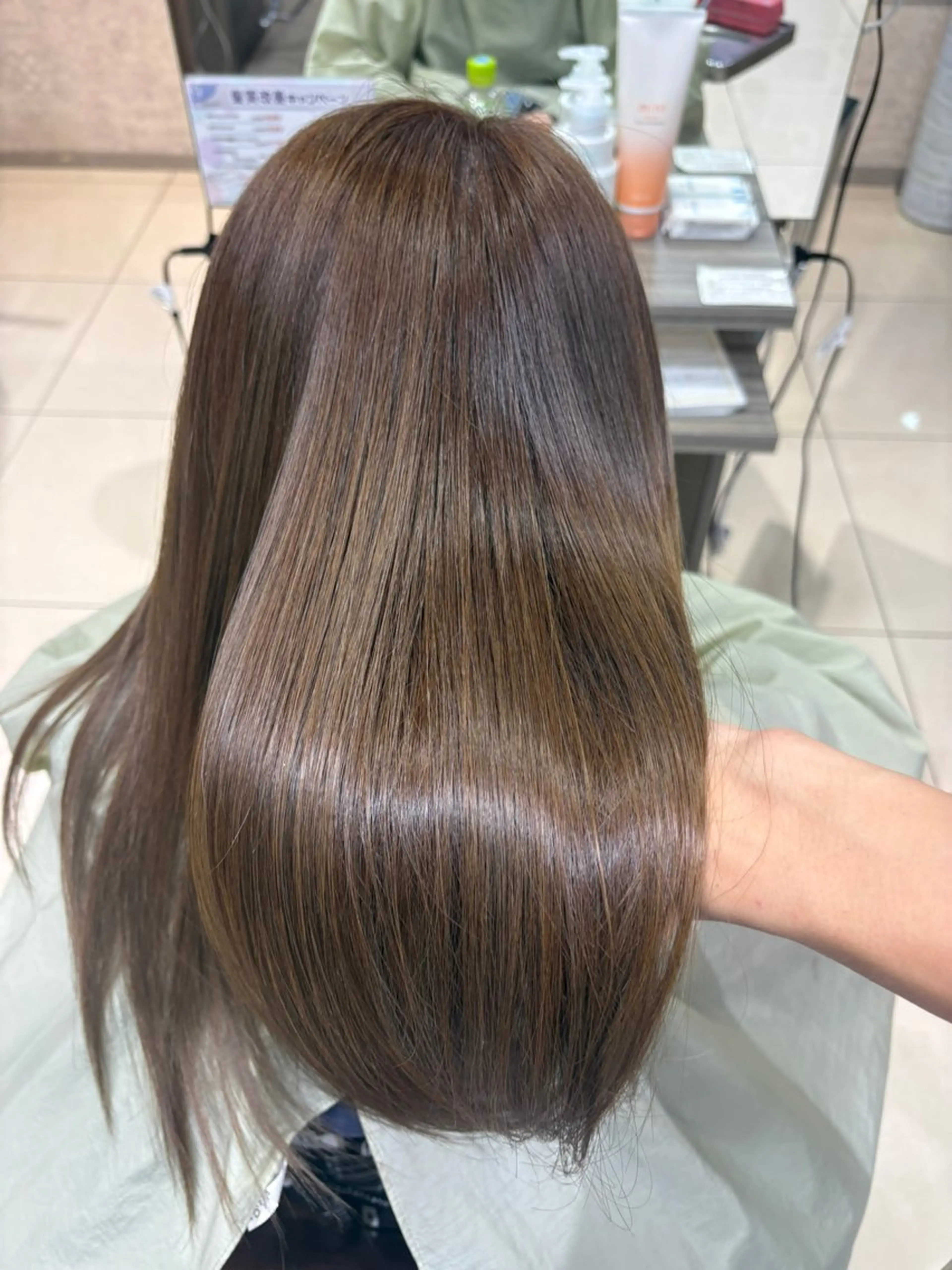 セミロング カラー カット ヘアカラー フェザーパーマ/ ダブルカラー/藤田のヘアスタイル