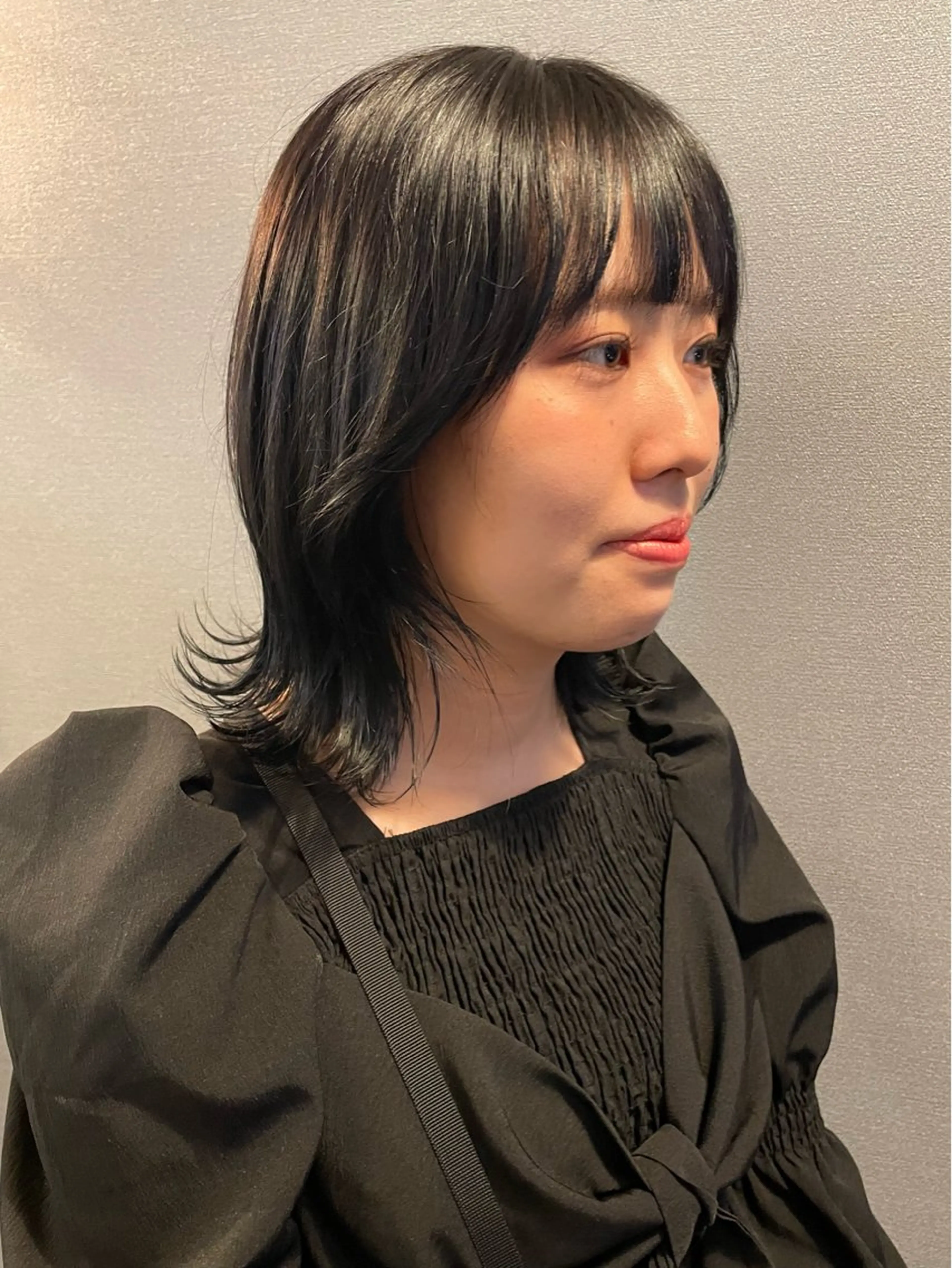 ミディアム カラー 艶カラー🌙縮毛矯正 /ボブ【Reina】のヘアスタイル