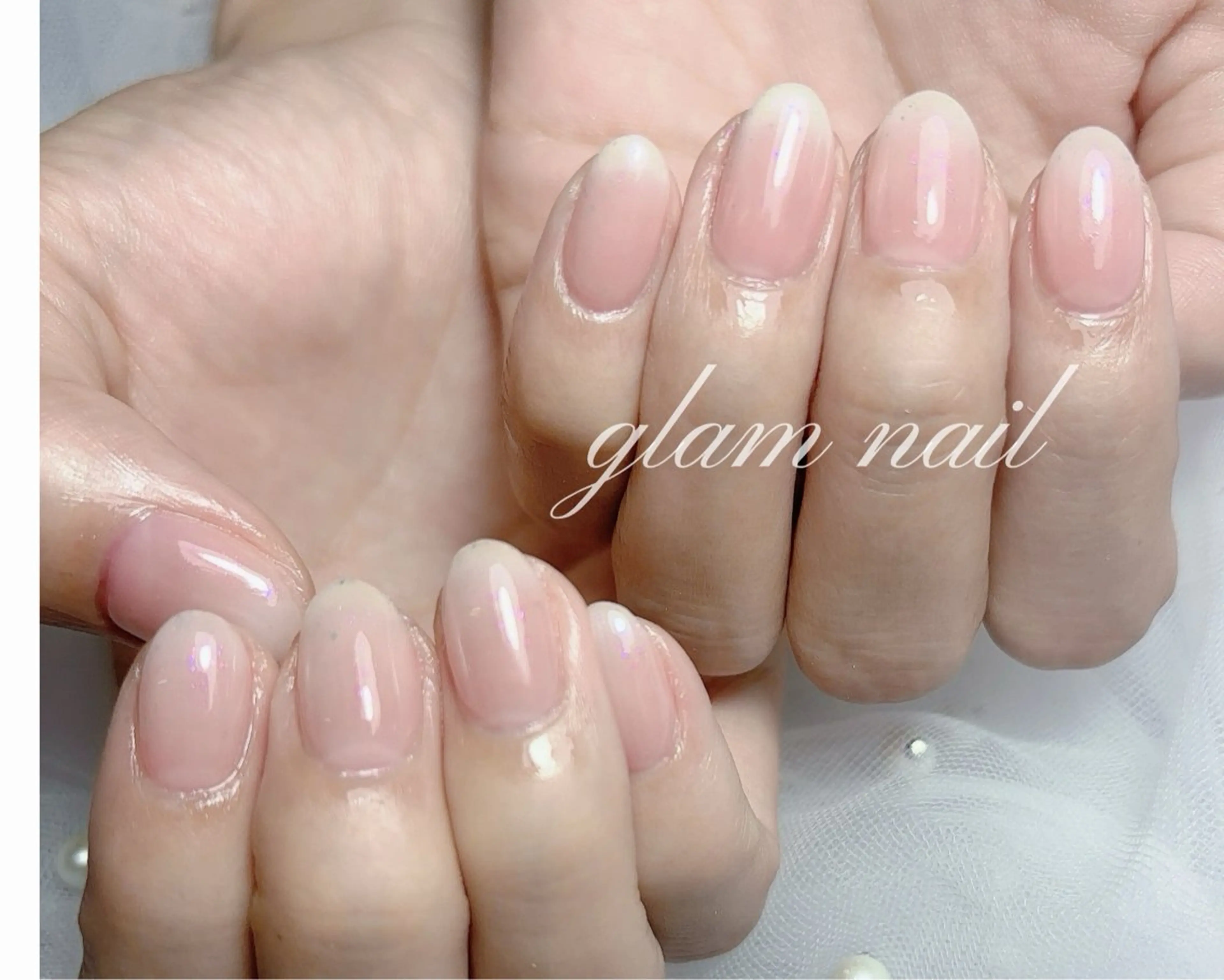 ネイル ハンドネイル エツメ💅 長さだし🎀デザインのネイルデザイン