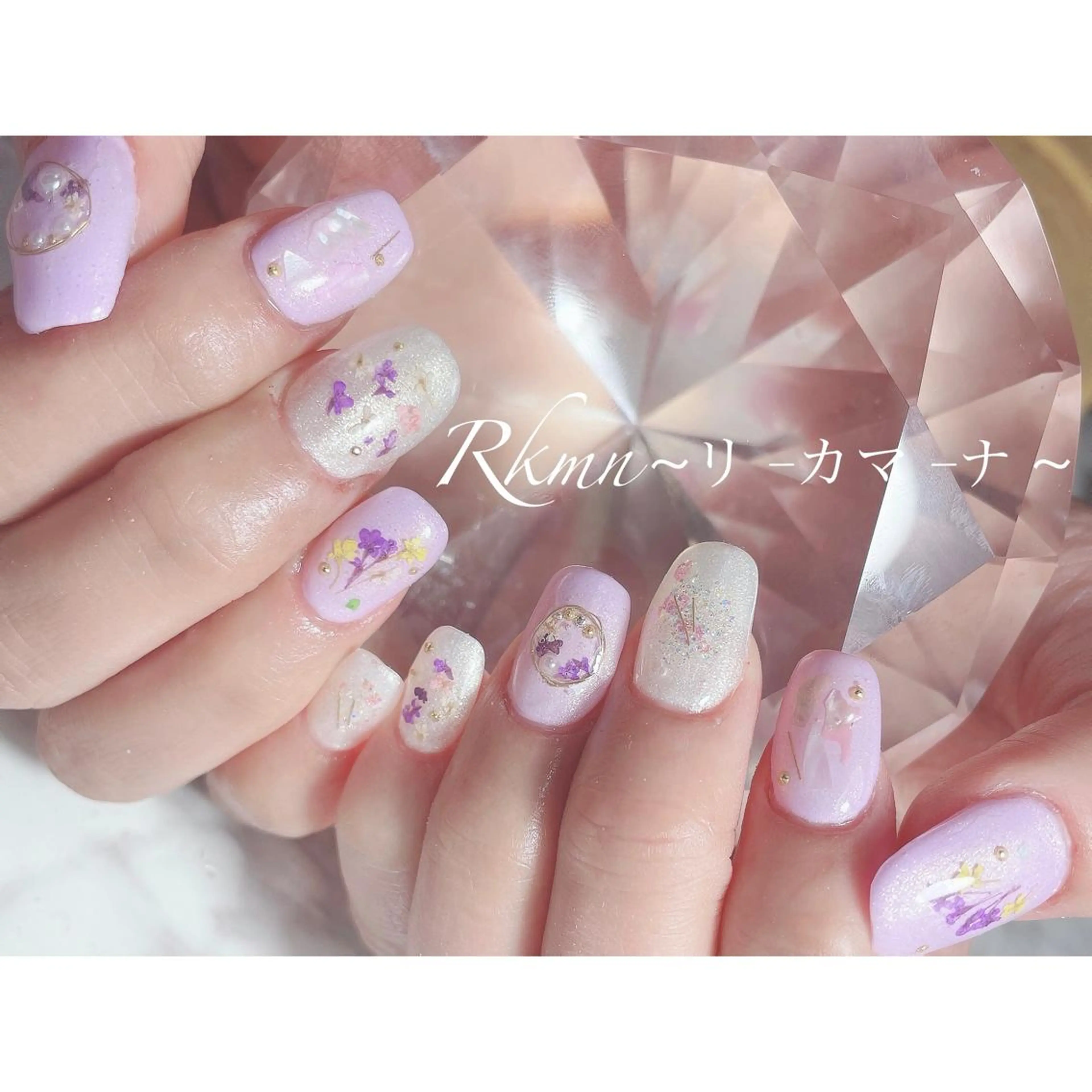 ネイル アートネイル フラワーネイル フレンチネイル ジェルネイル グラデーション ハンドネイル フットネイル ハンドケア Rkmn ~リ-カマ-ナ~のネイルデザイン