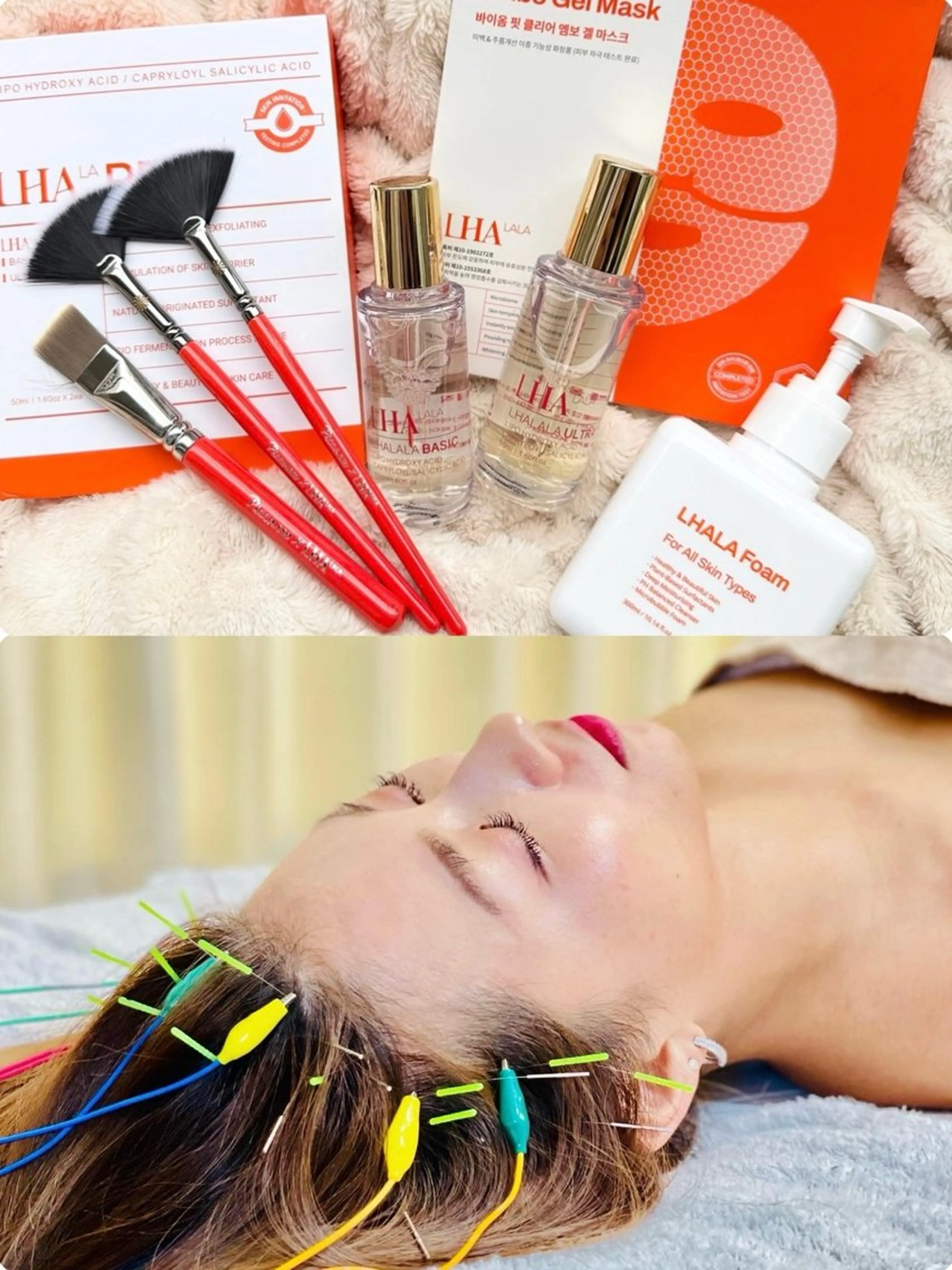 韓国で話題🇰🇷ララピール✨ツヤ肌フェイシャル【頭皮鍼orコラーゲンパック付き】学生−500円の写真