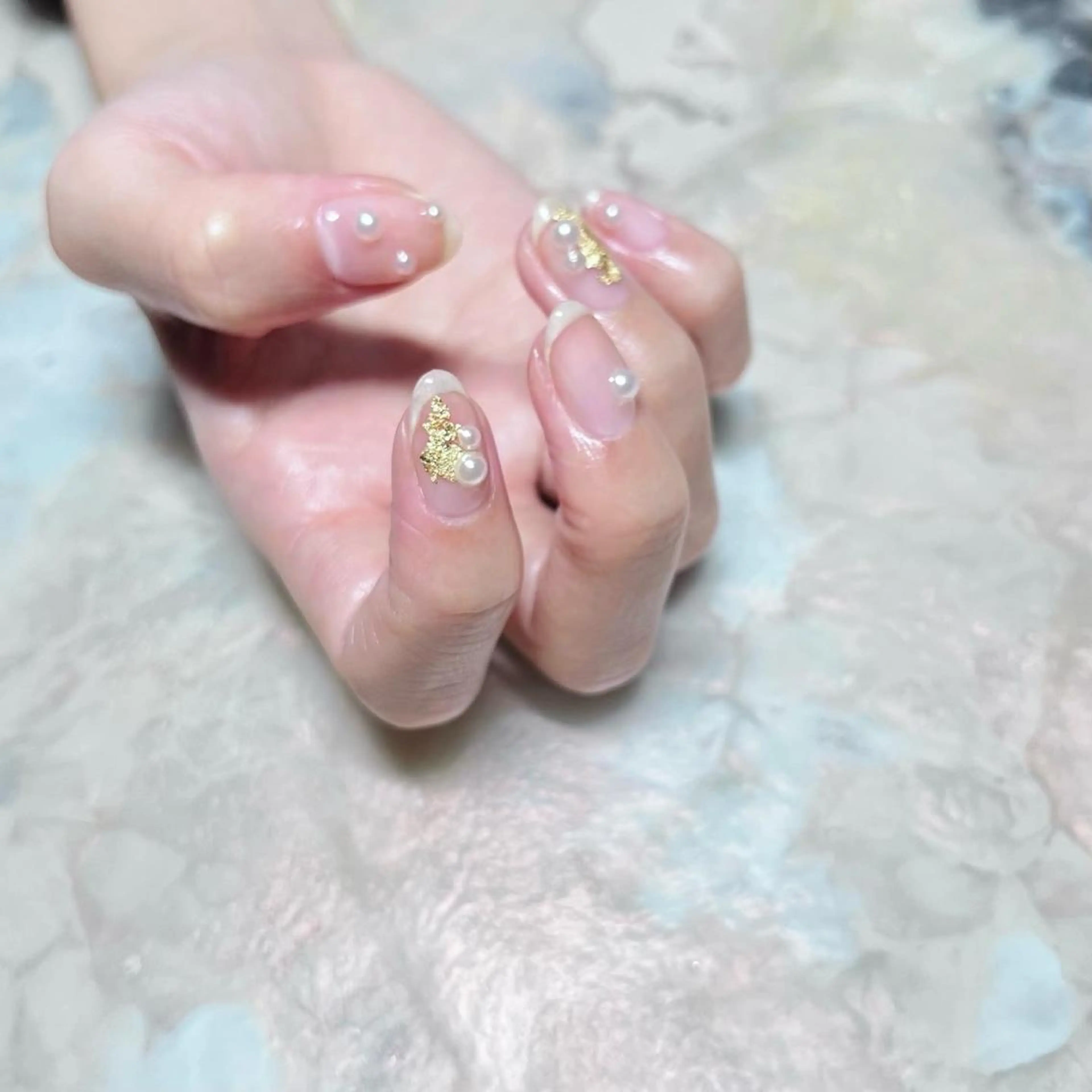ネイル マグネットネイル ニュアンスネイル ショートネイル gemickle nailのネイルデザイン